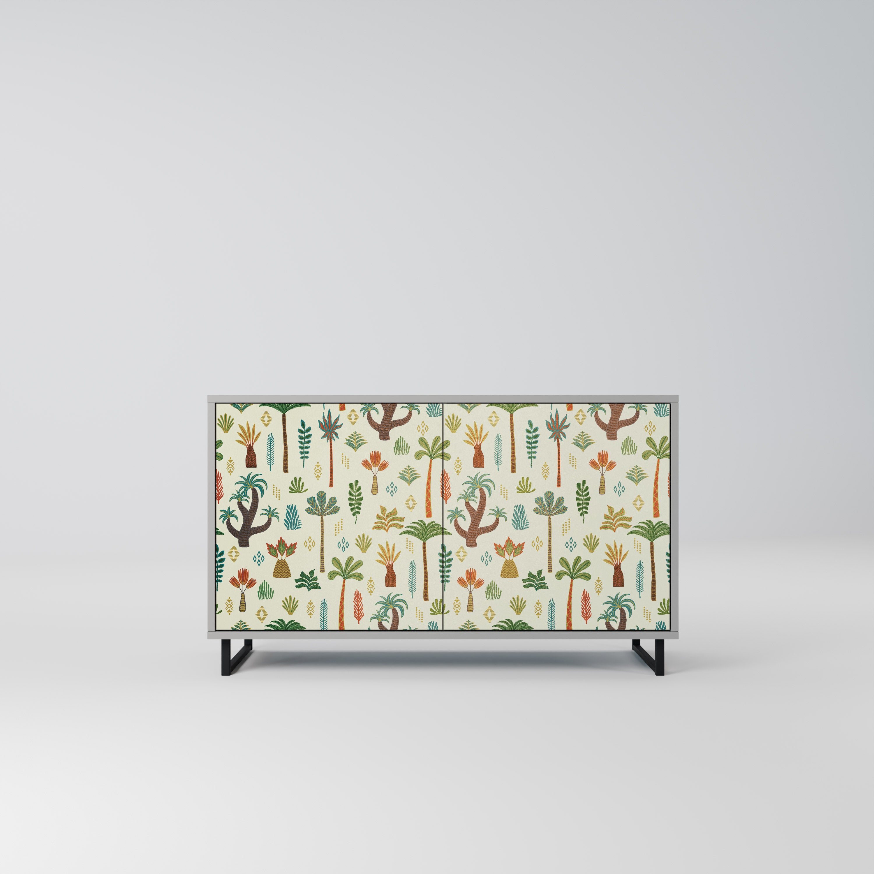 Aparador PALM SPRING de 2 puertas en acabado gris