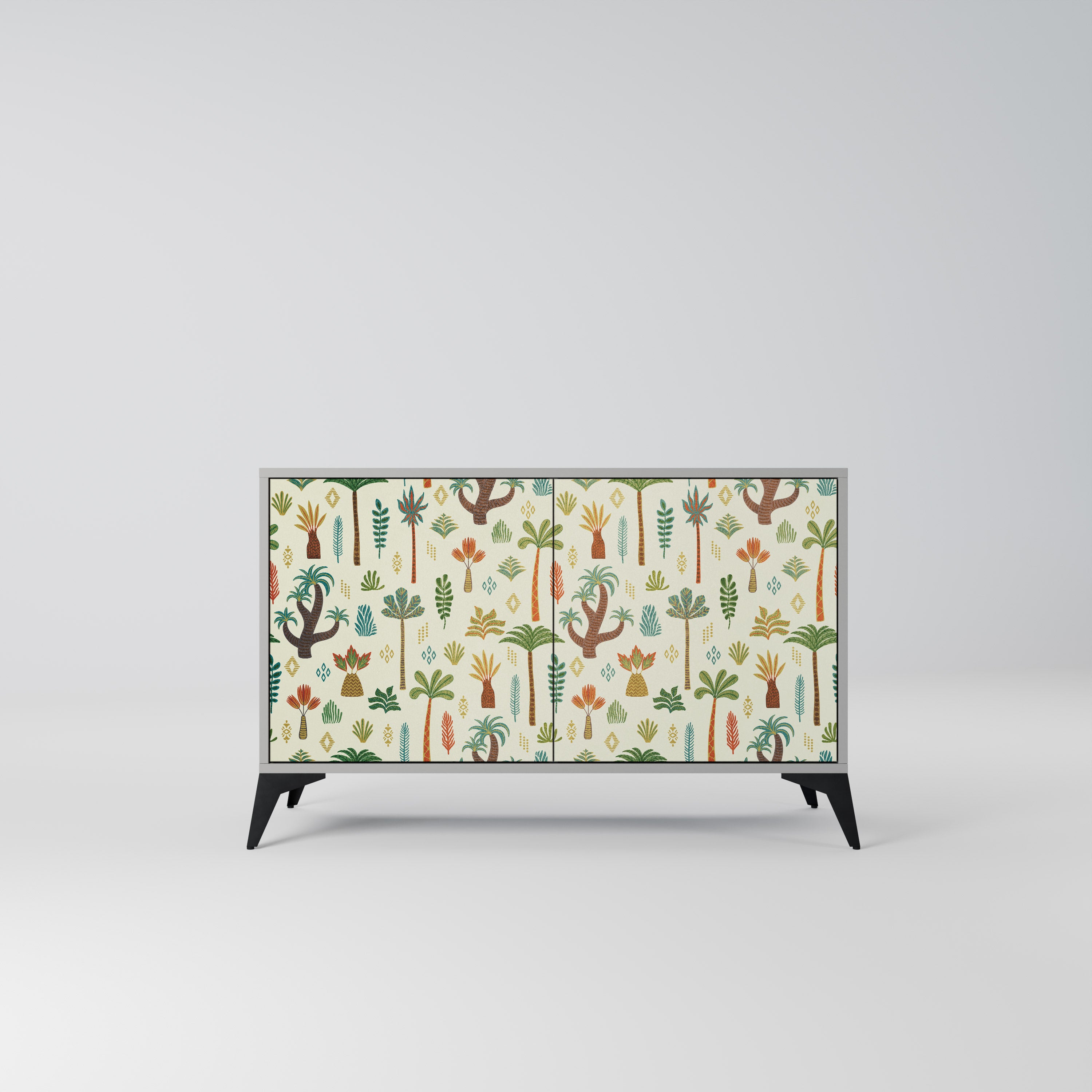 Aparador PALM SPRING de 2 puertas en acabado gris