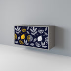 CITRUS BLACK AND WHITE Aparador de 2 Puertas en Acabado Gris