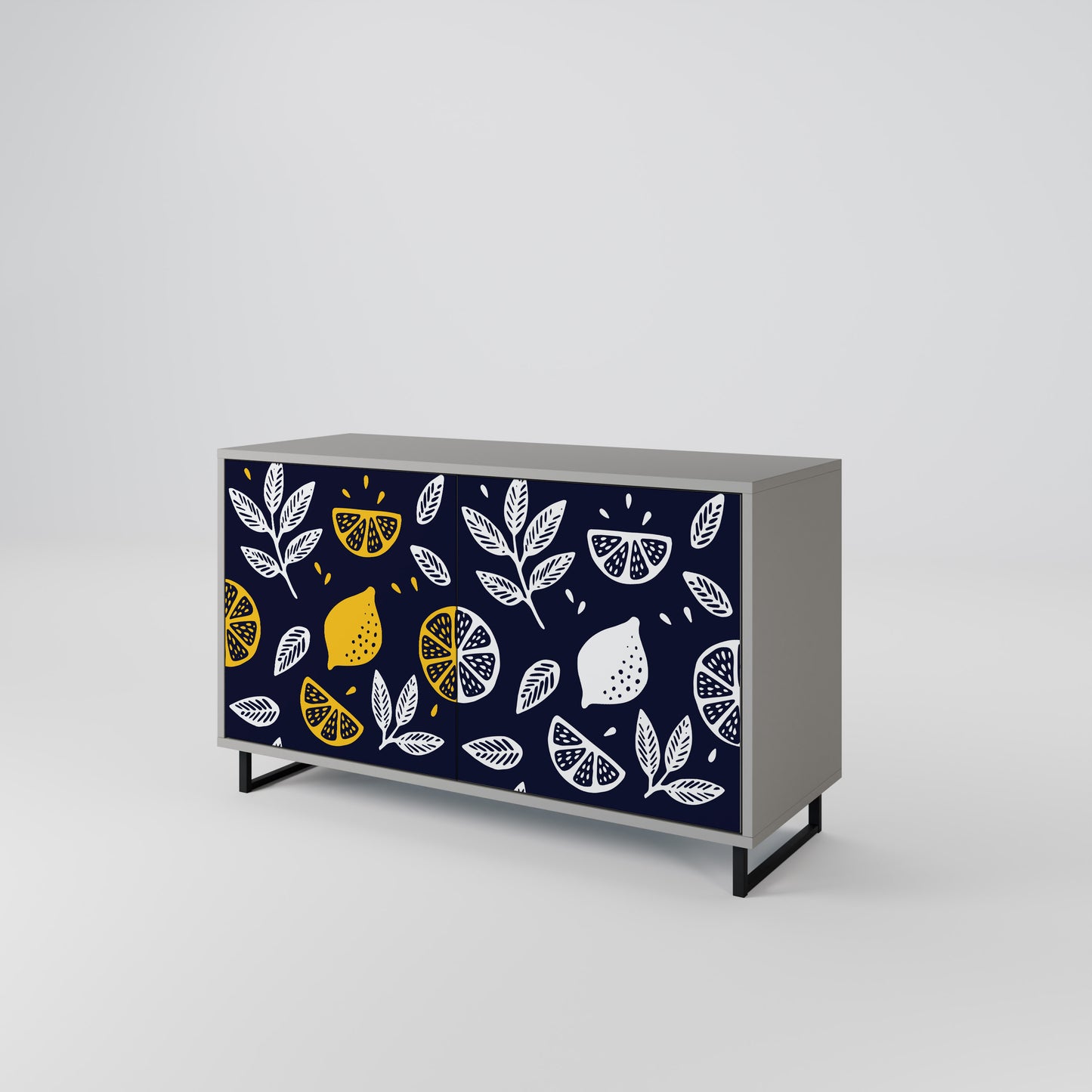CITRUS BLACK AND WHITE Aparador de 2 Puertas
