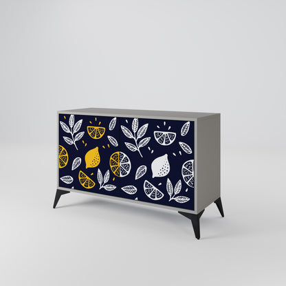 CITRUS BLACK AND WHITE Aparador de 2 Puertas