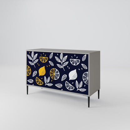 CITRUS BLACK AND WHITE Aparador de 2 Puertas