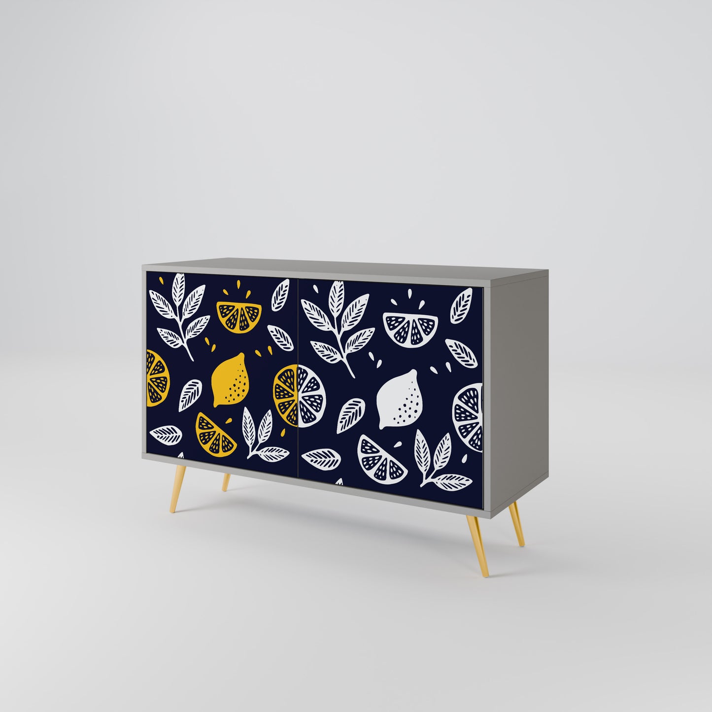 CITRUS BLACK AND WHITE Aparador de 2 Puertas