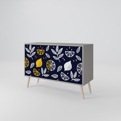 CITRUS BLACK AND WHITE Aparador de 2 Puertas