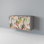 COCOA FRUITS Aparador de 2 Puertas en Acabado Gris