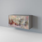 VEILED SUMMIT 2-Door Sideboard in Grey Finish