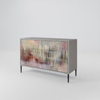 VEILED SUMMIT 2-Door Sideboard in Grey Finish