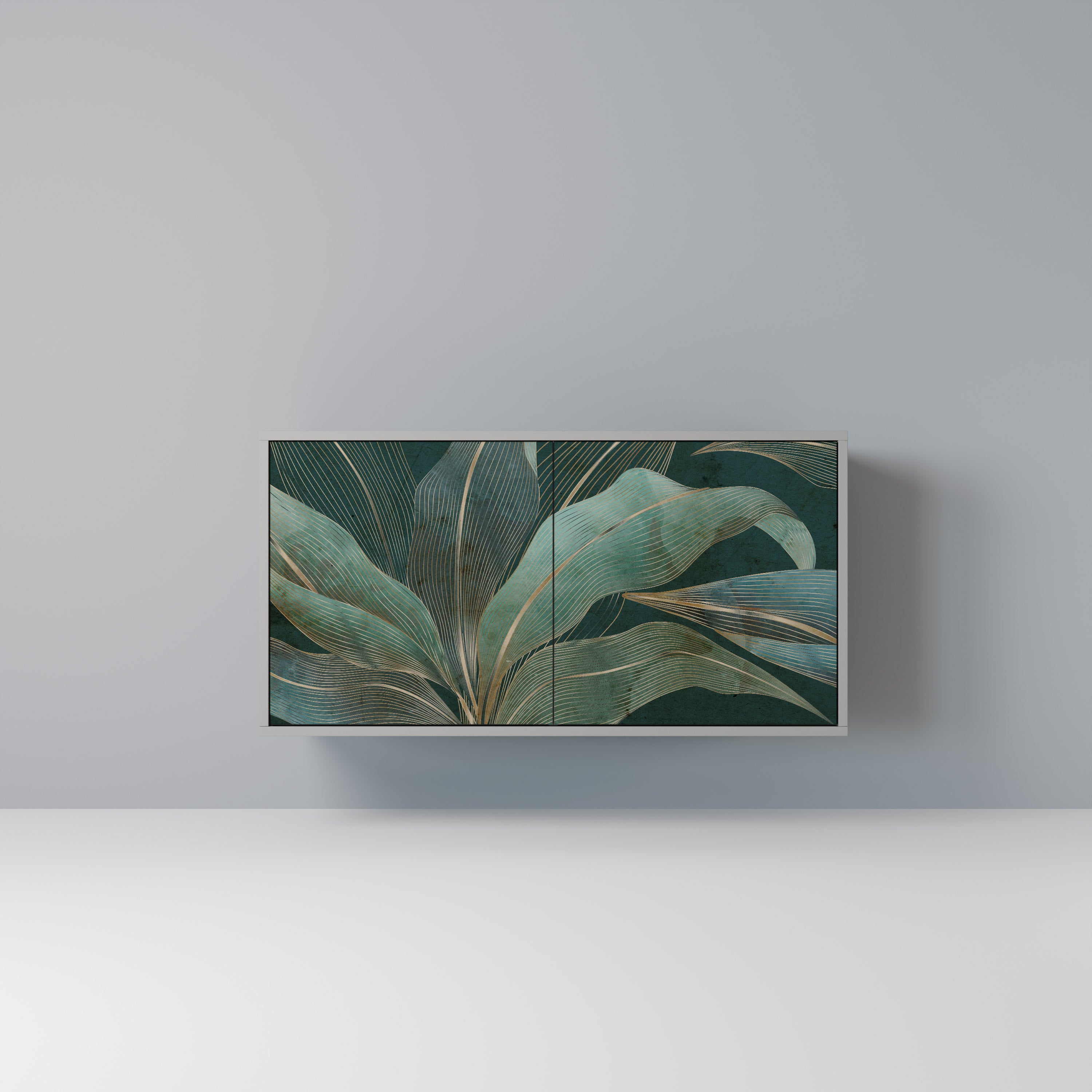 Aparador ROYAL GREEN de 2 puertas en acabado gris