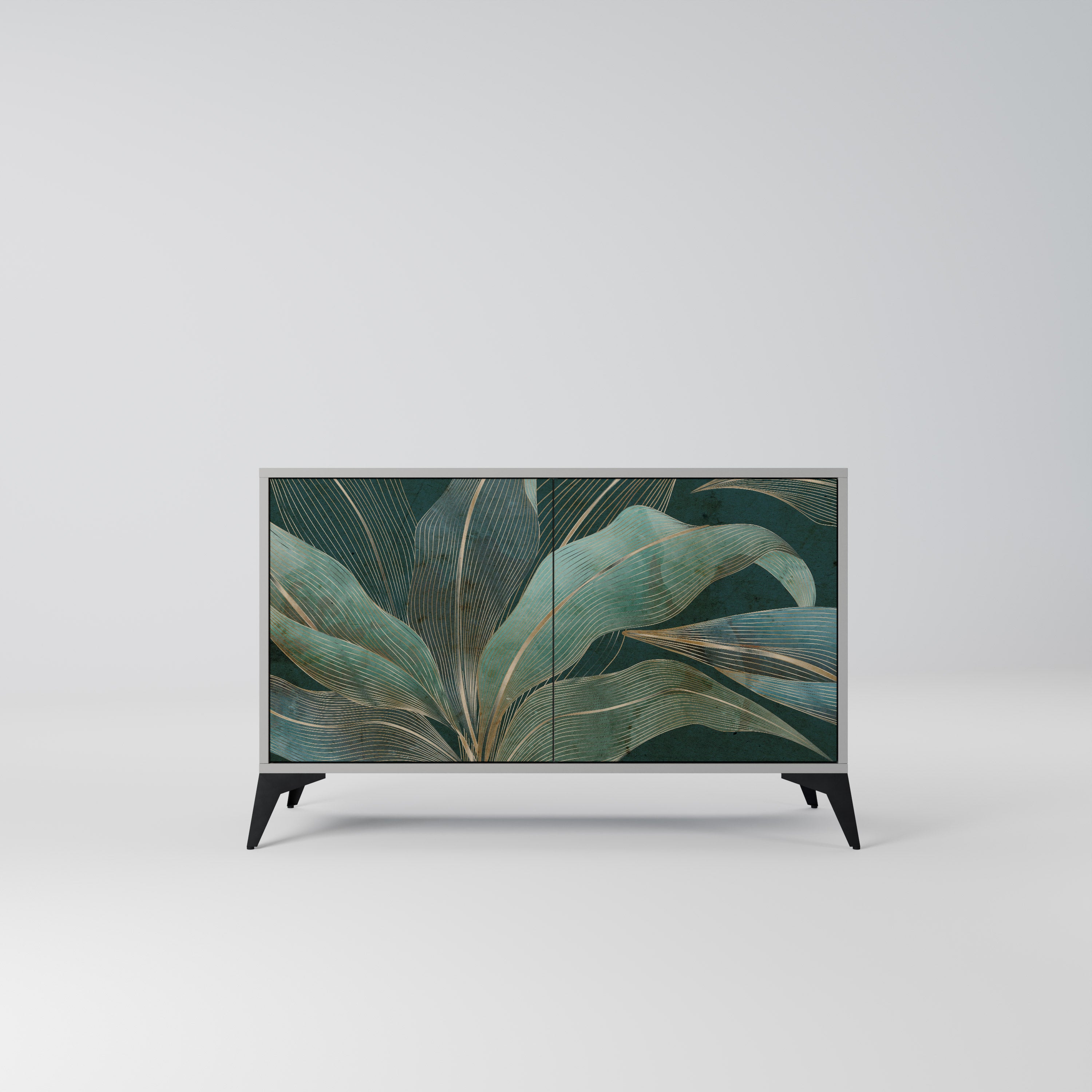 Aparador ROYAL GREEN de 2 puertas en acabado gris