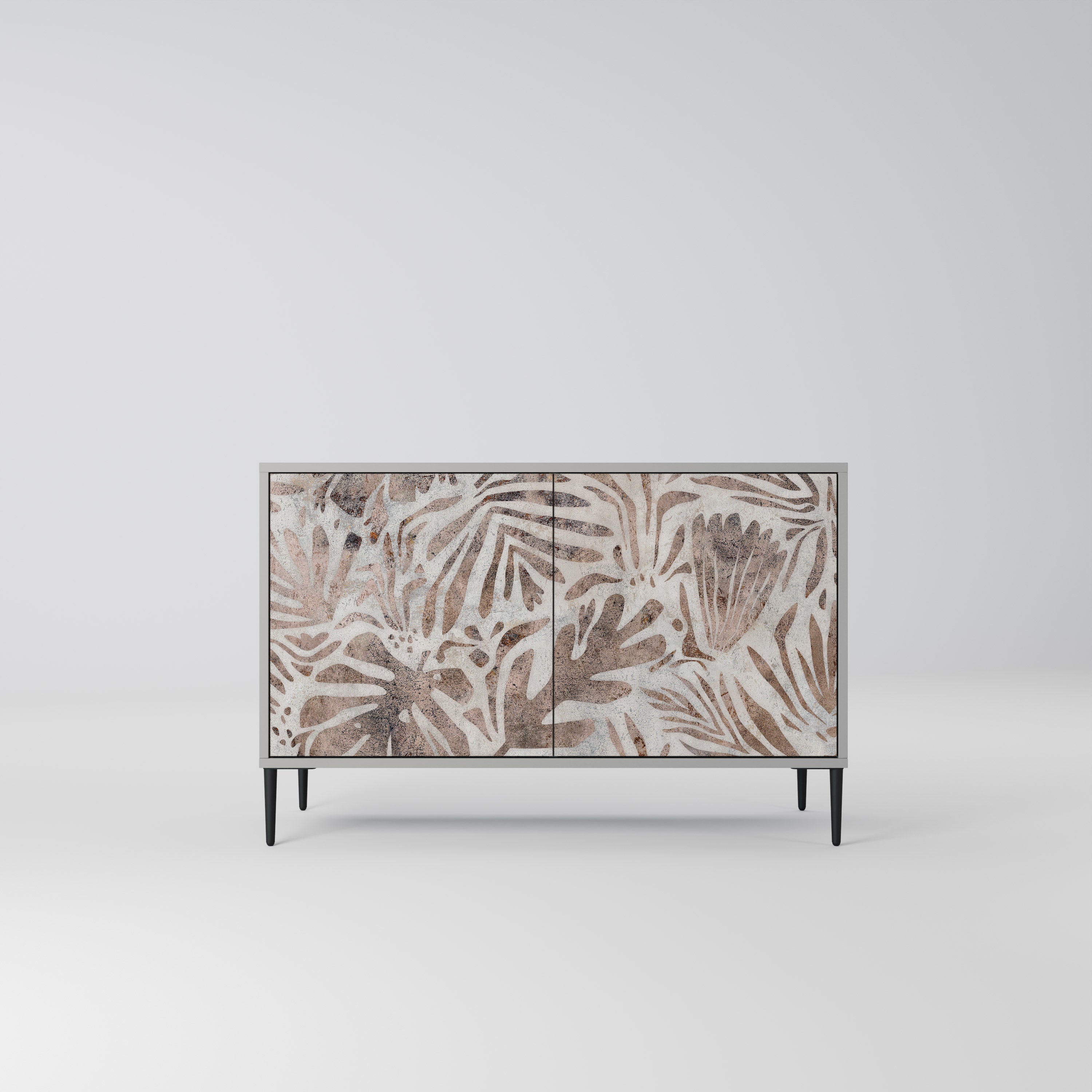 Aparador PASSING TIME de 2 puertas en acabado gris