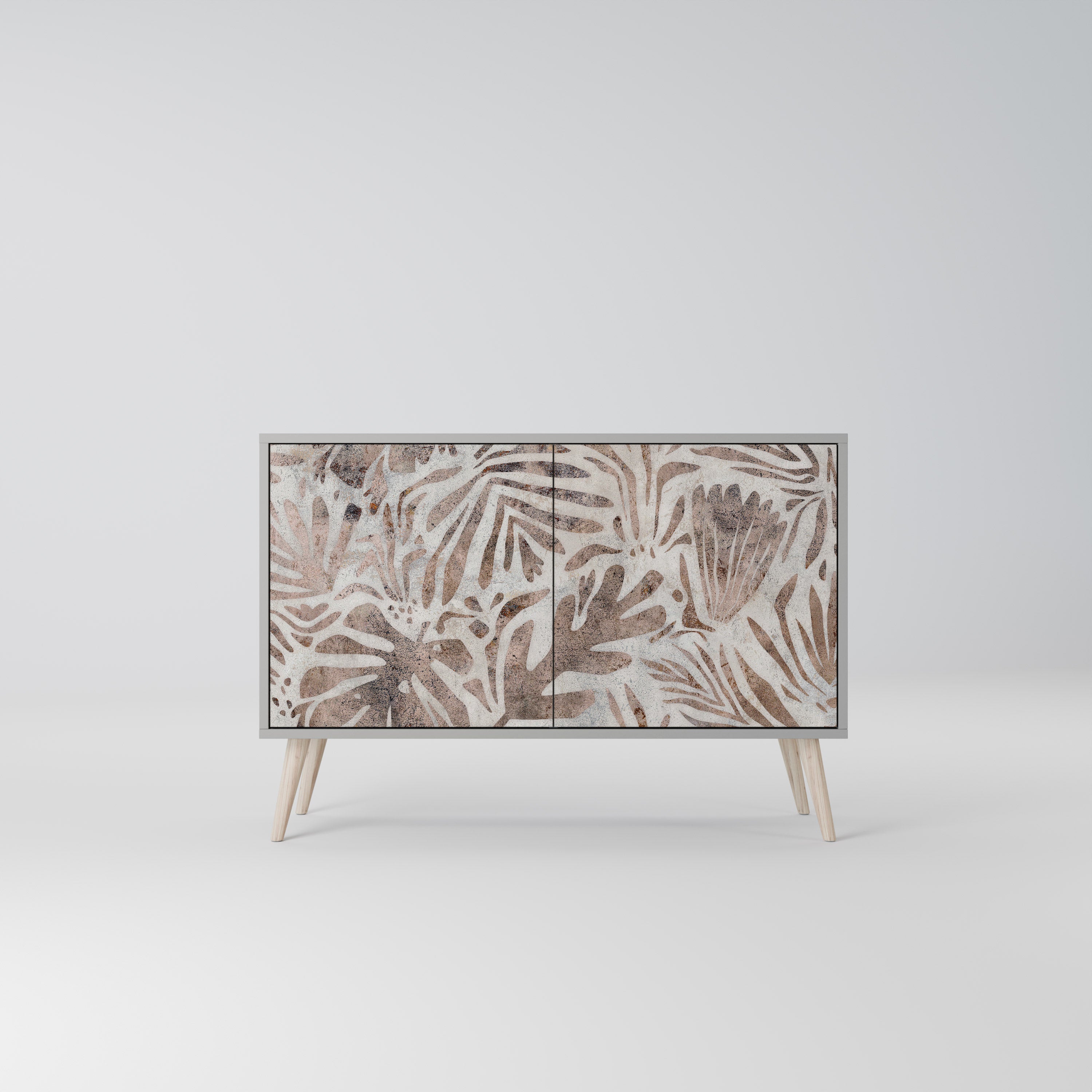 Aparador PASSING TIME de 2 puertas en acabado gris