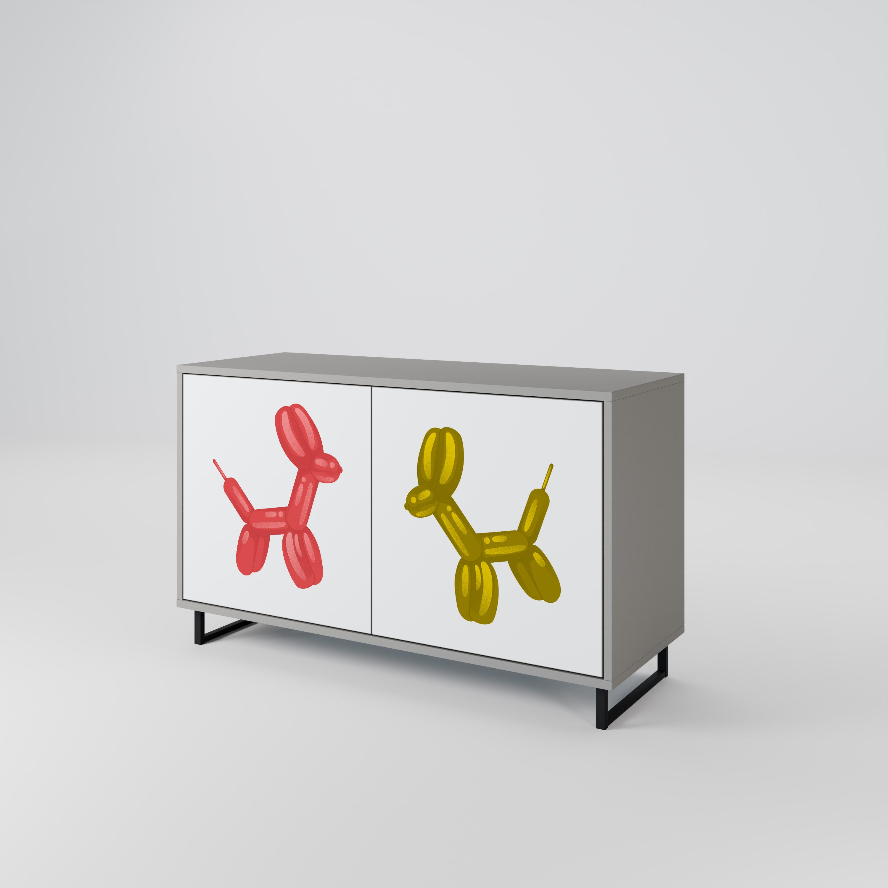 Aparador de 2 puertas CHILDHOOD MEMORY en acabado gris