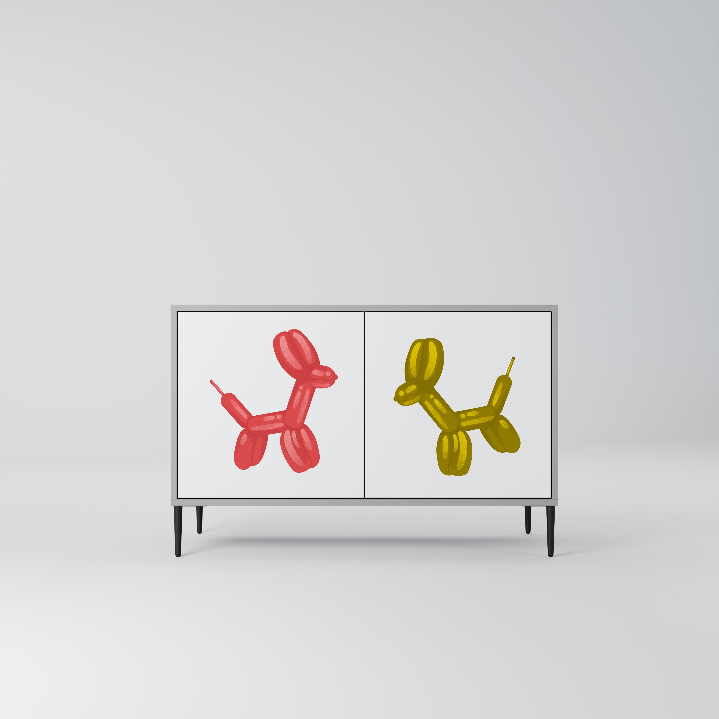 Aparador de 2 puertas CHILDHOOD MEMORY en acabado gris