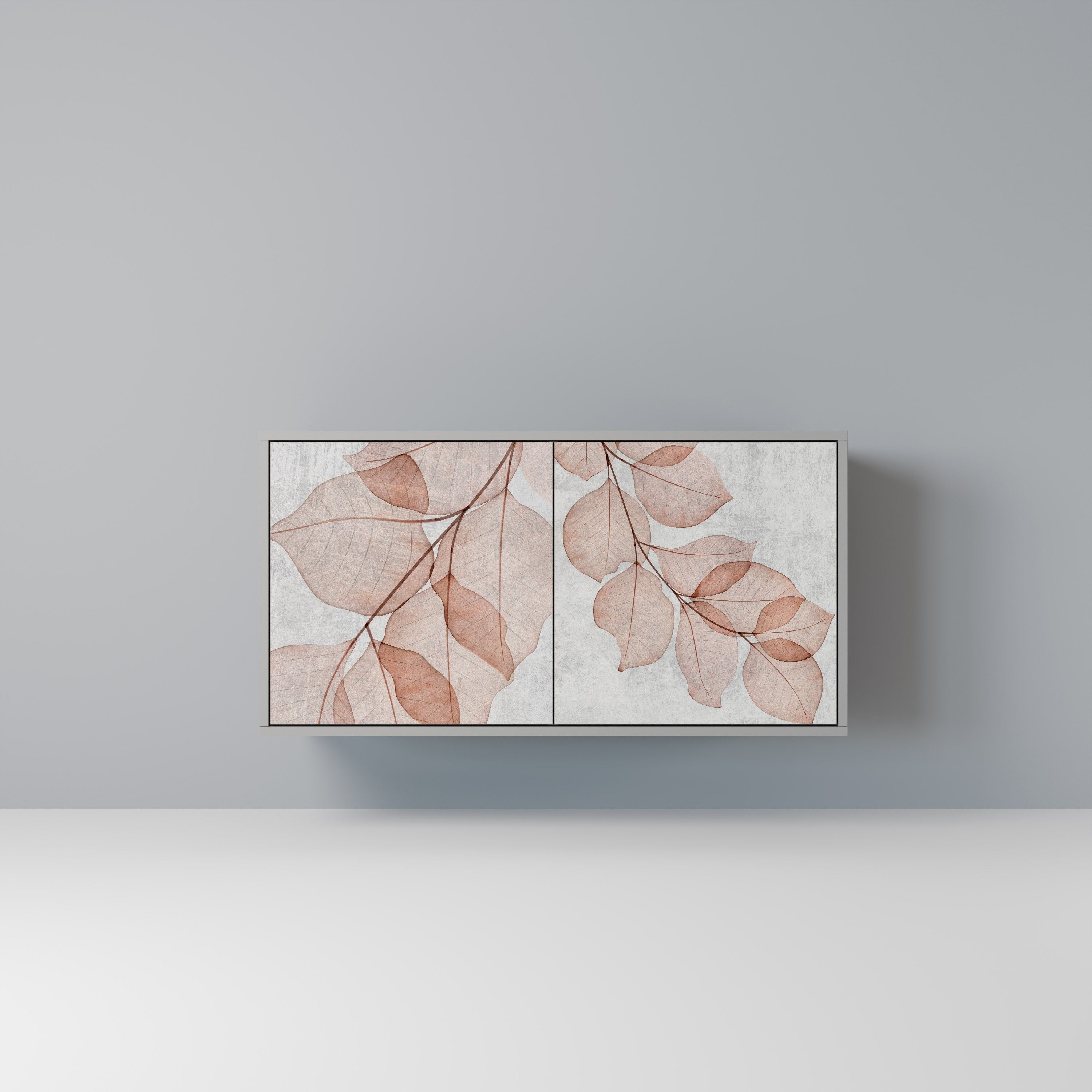 Aparador de 2 puertas AUTUMN FRAGILITY en acabado gris