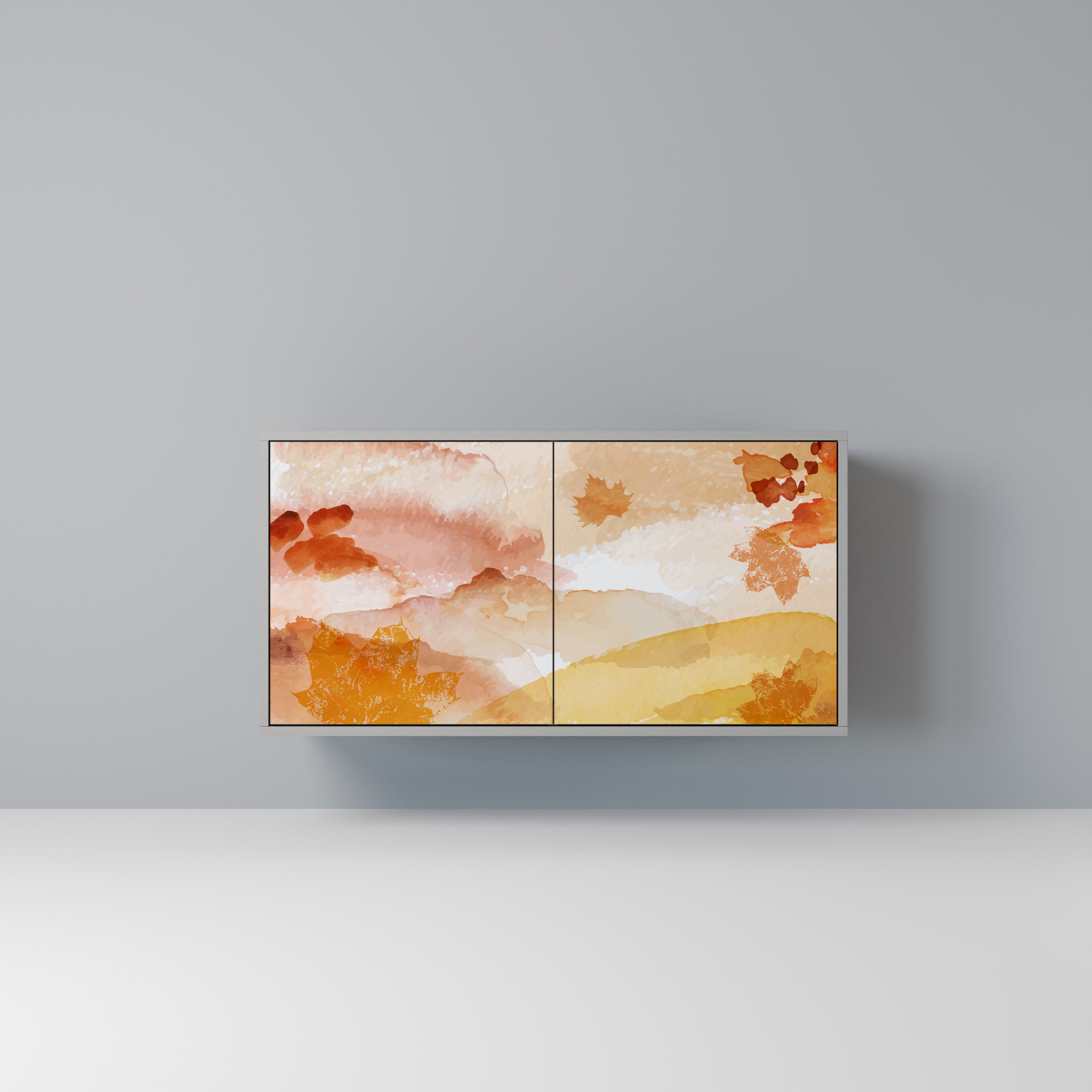 Aparador de 2 puertas TRACES OF AUTUMN en acabado gris