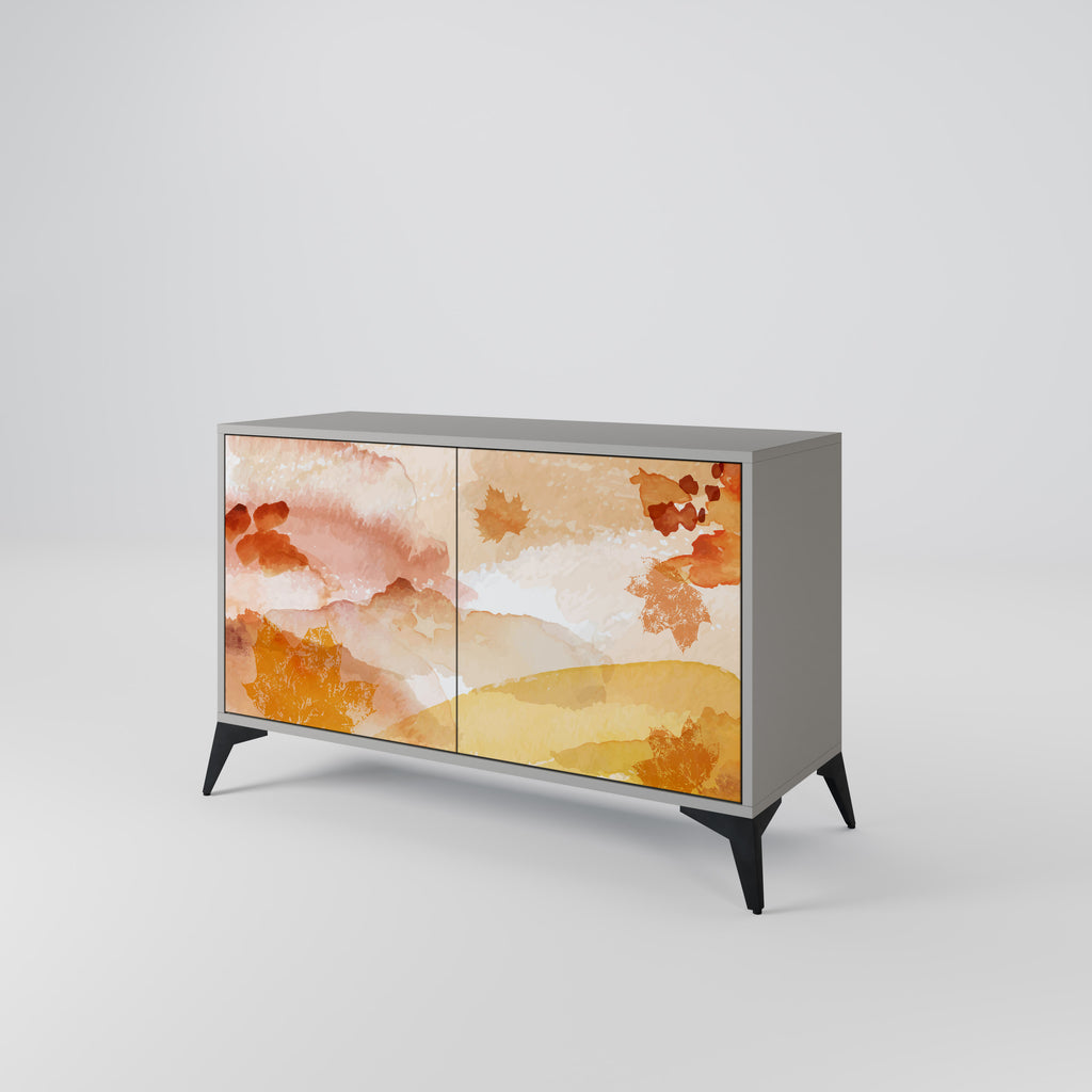 Aparador de 2 puertas TRACES OF AUTUMN en acabado gris