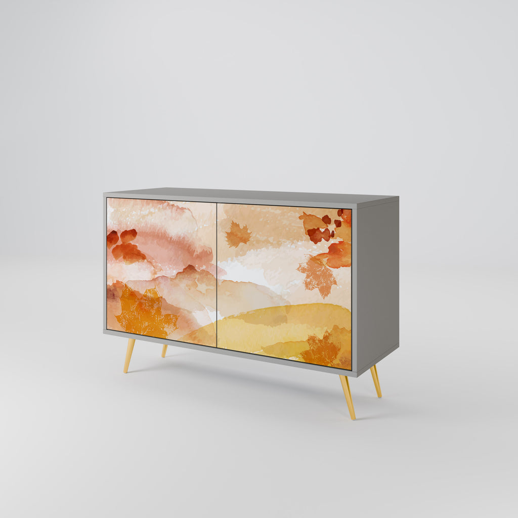 Aparador de 2 puertas TRACES OF AUTUMN en acabado gris