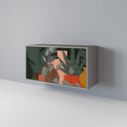 TROPICAL COMPOSITION Aparador de 2 Puertas en Acabado Gris