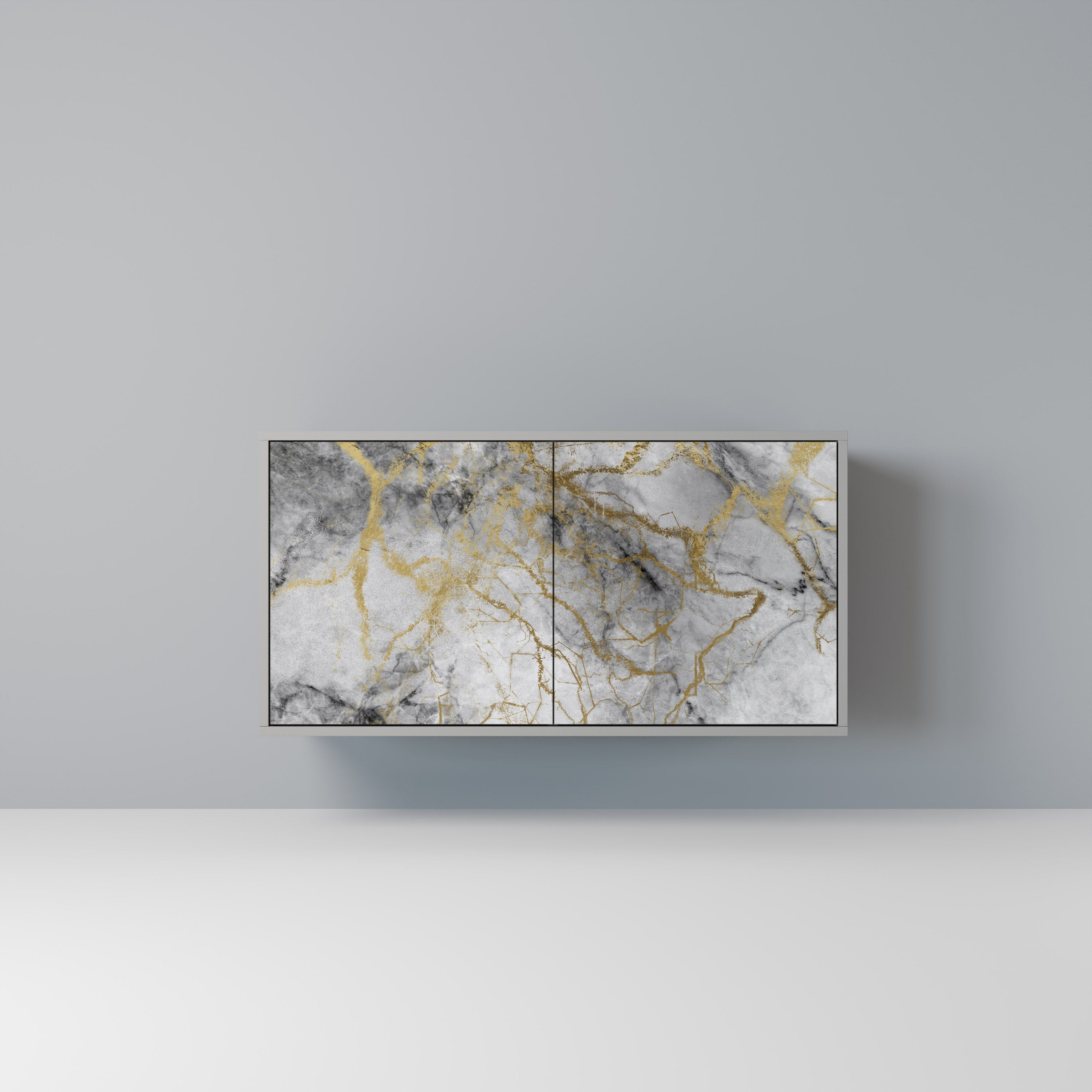 Aparador TIMELESS GLIDE de 2 puertas con acabado gris