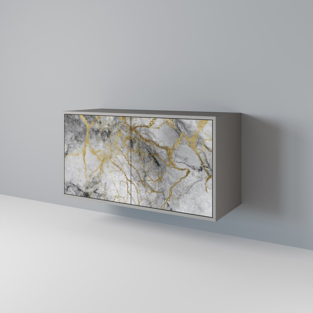 Aparador TIMELESS GLIDE de 2 puertas con acabado gris