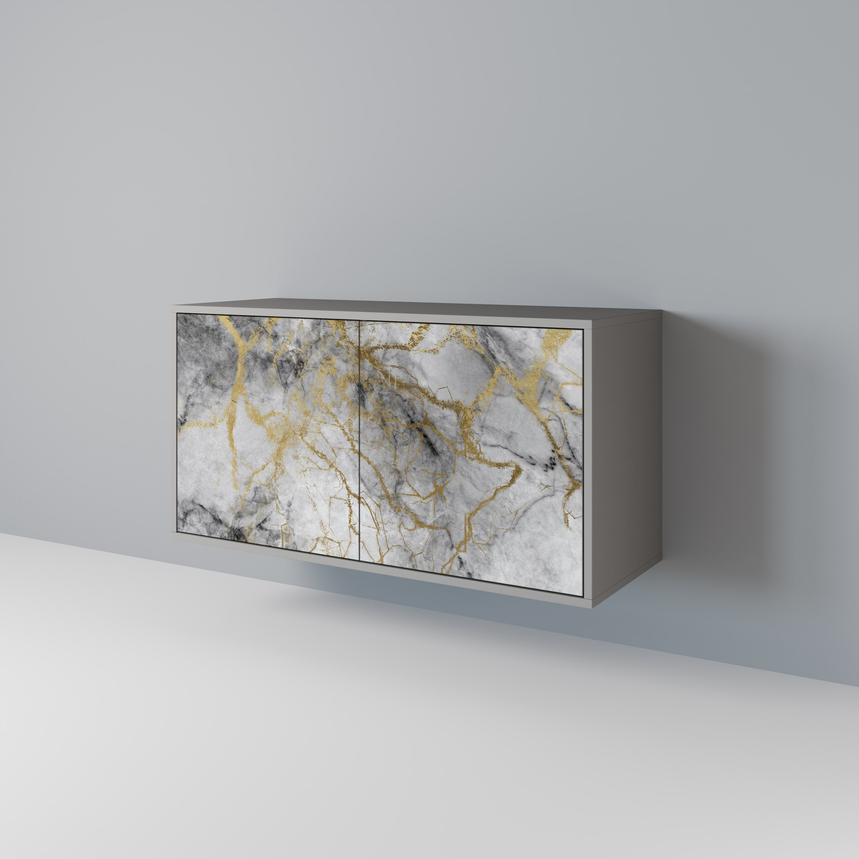 Aparador TIMELESS GLIDE de 2 puertas con acabado gris