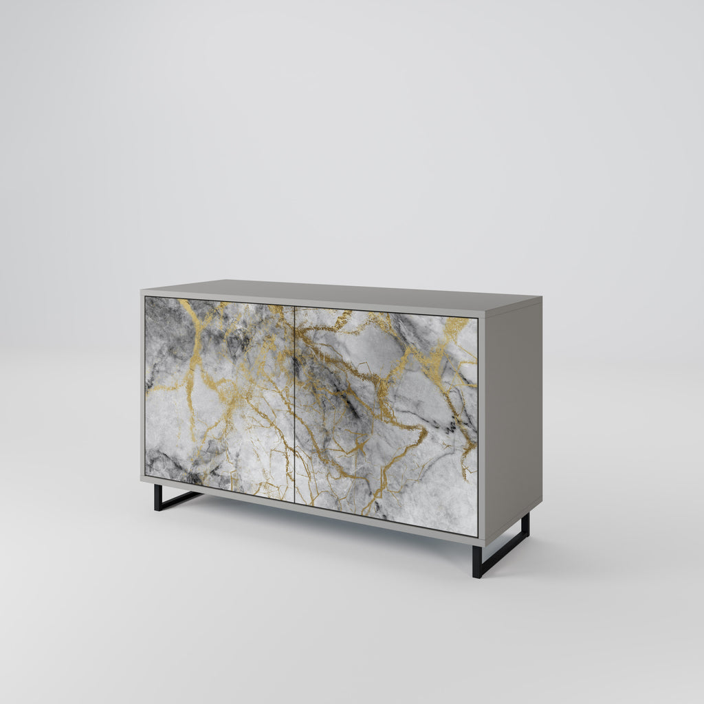 Aparador TIMELESS GLIDE de 2 puertas con acabado gris