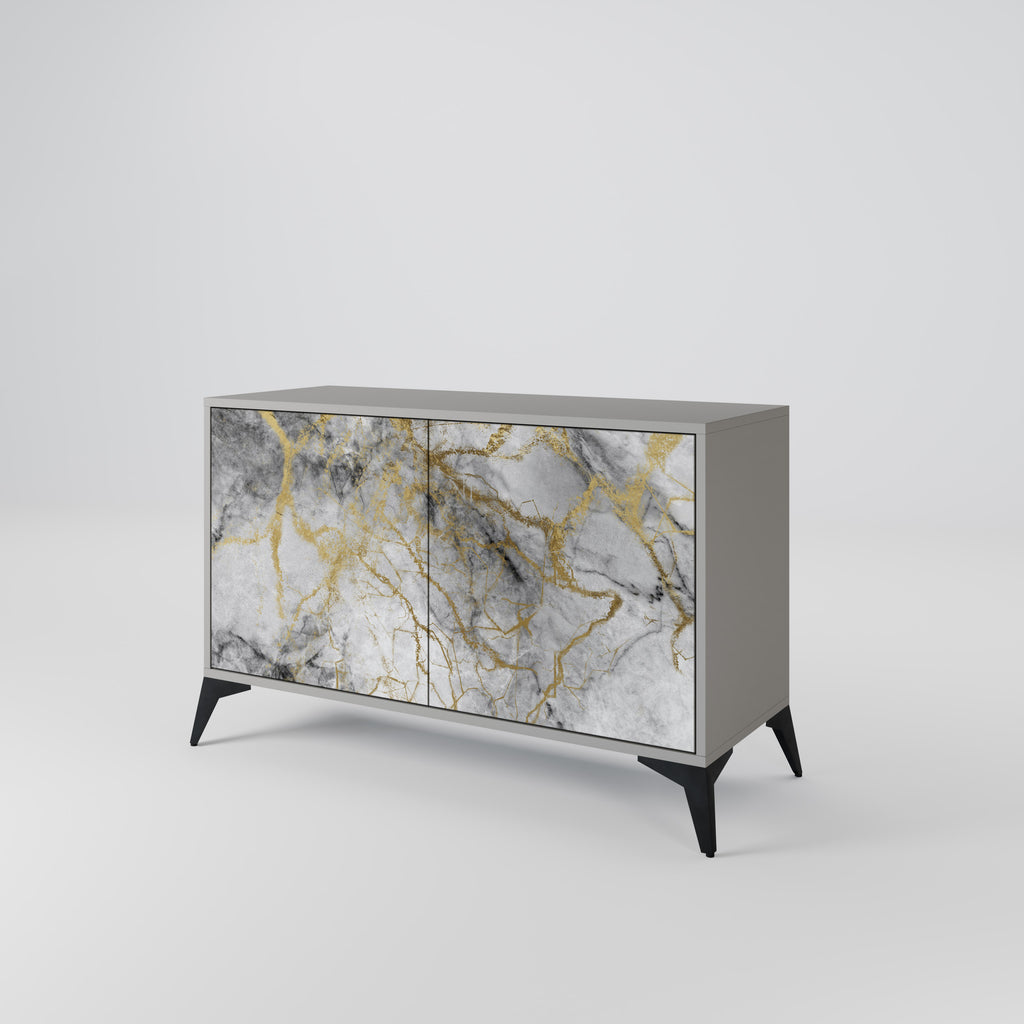 Aparador TIMELESS GLIDE de 2 puertas con acabado gris