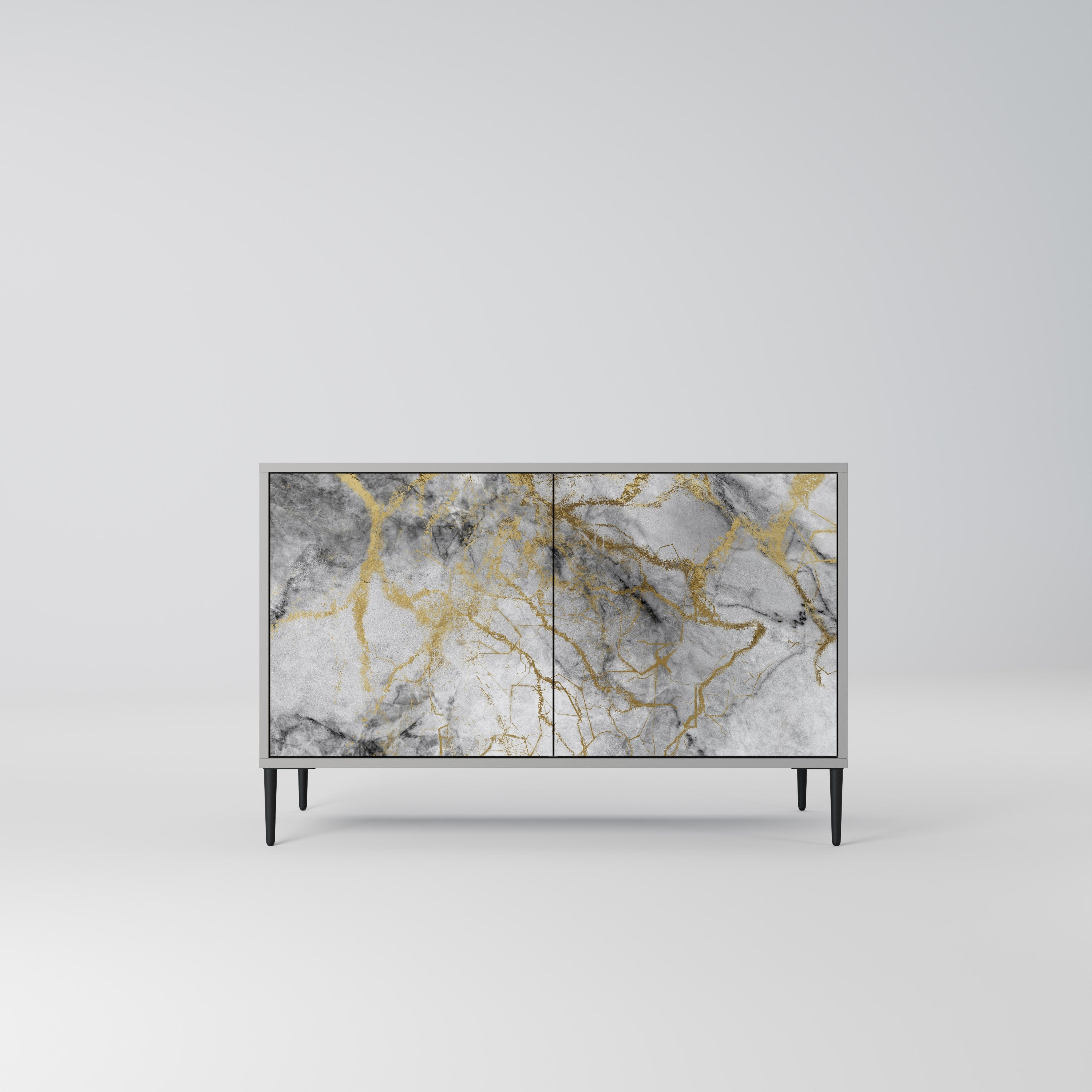 Aparador TIMELESS GLIDE de 2 puertas con acabado gris