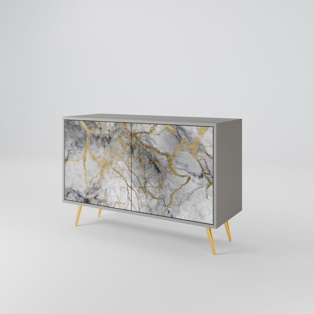 Aparador TIMELESS GLIDE de 2 puertas con acabado gris