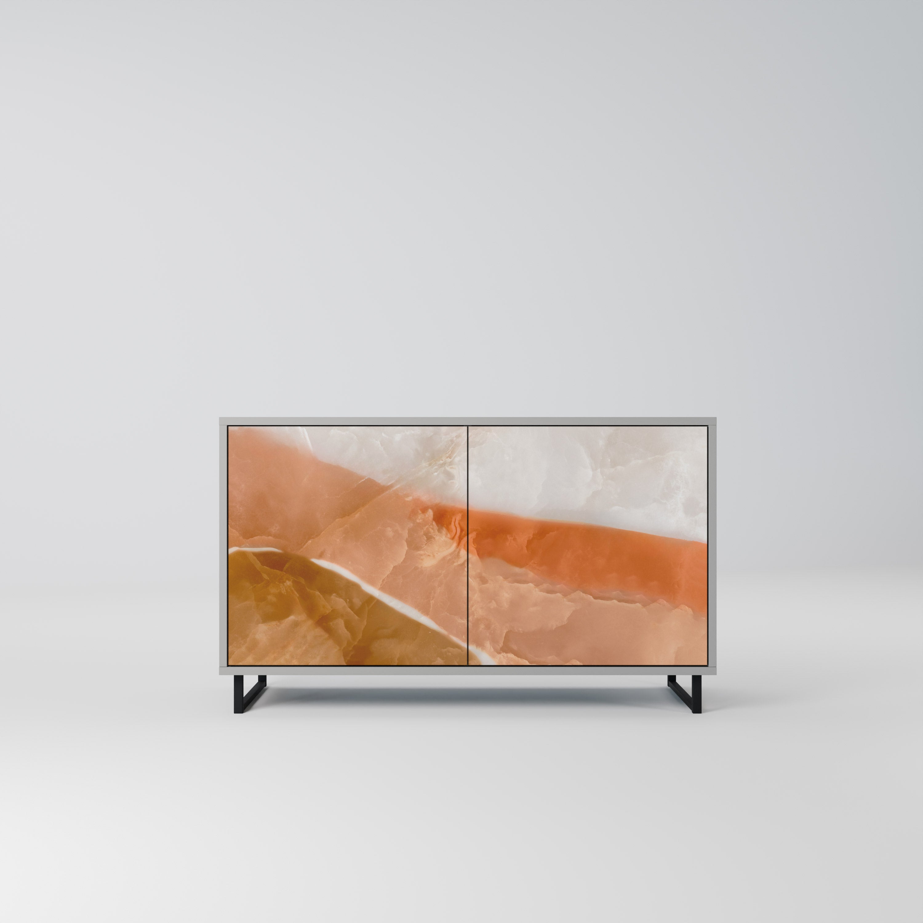 Aparador de 2 puertas Sandhills Splendour en acabado gris