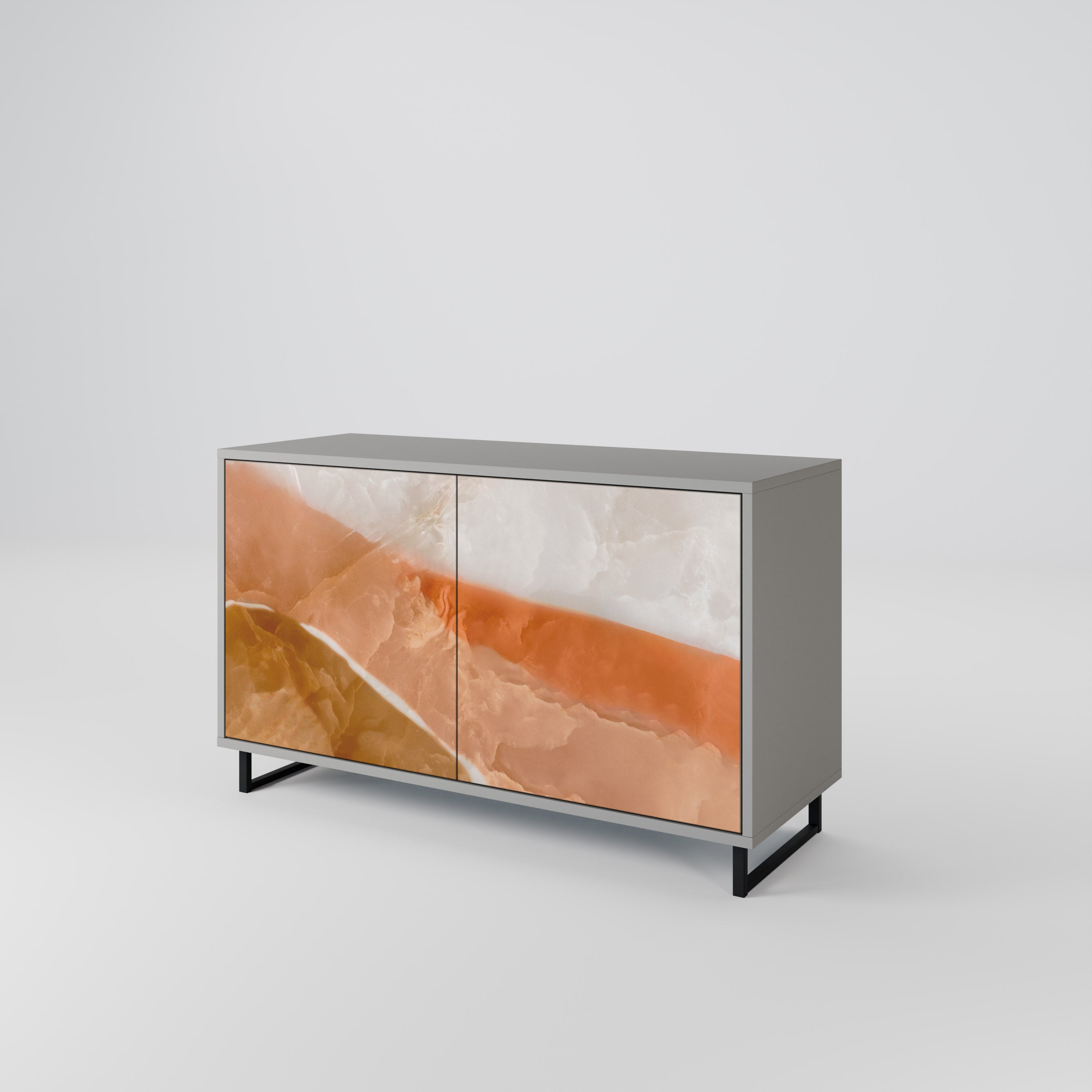 Aparador de 2 puertas Sandhills Splendour en acabado gris