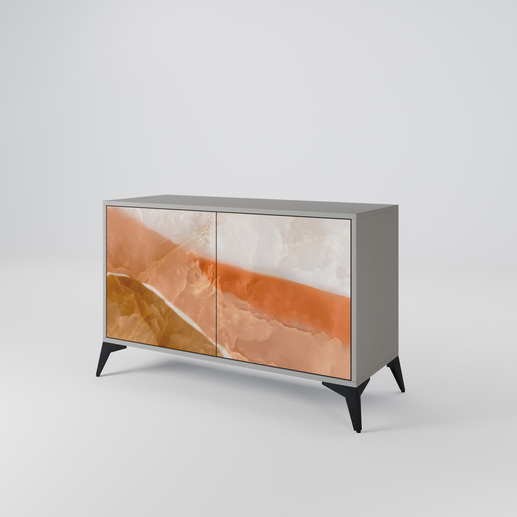 Aparador de 2 puertas Sandhills Splendour en acabado gris