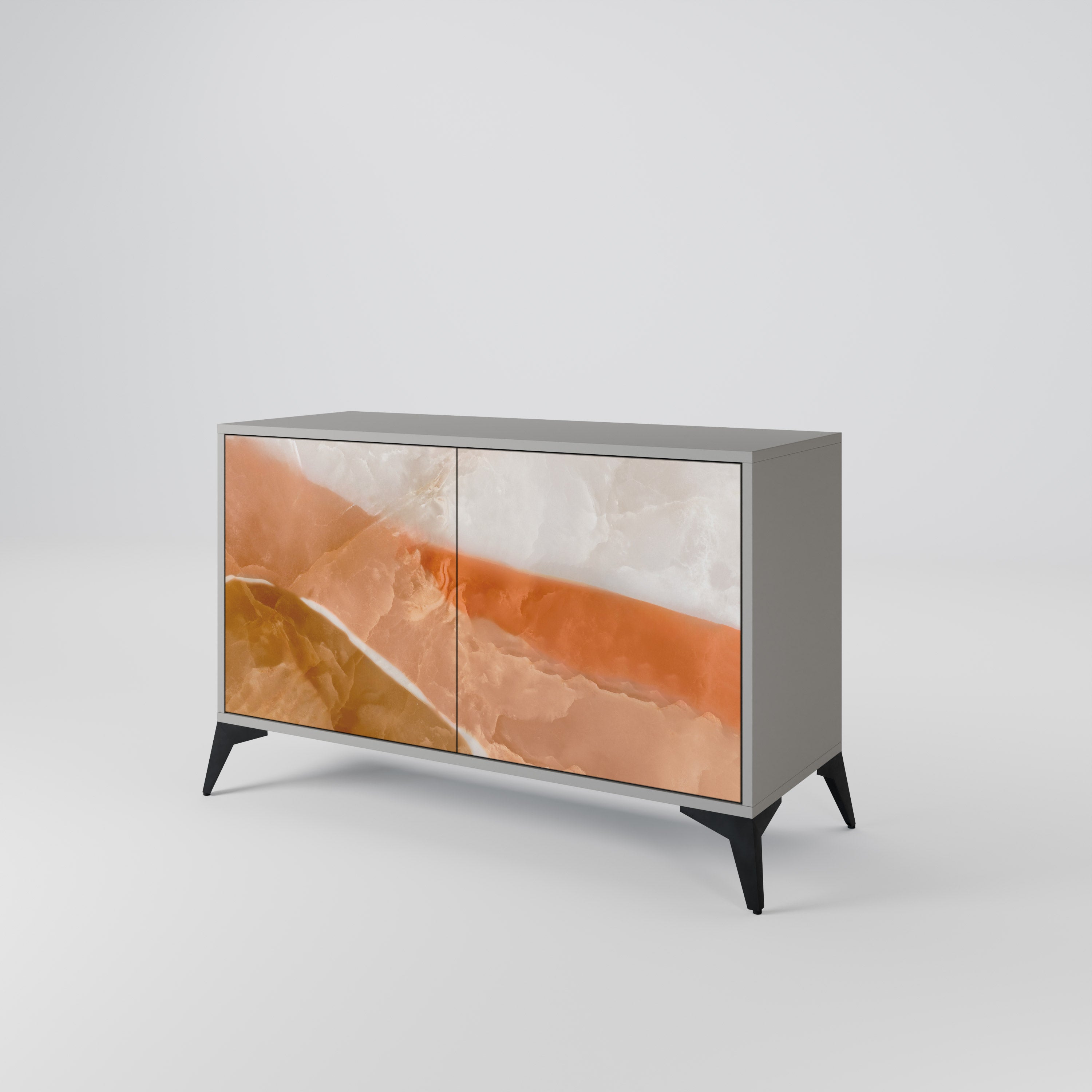 Aparador de 2 puertas Sandhills Splendour en acabado gris