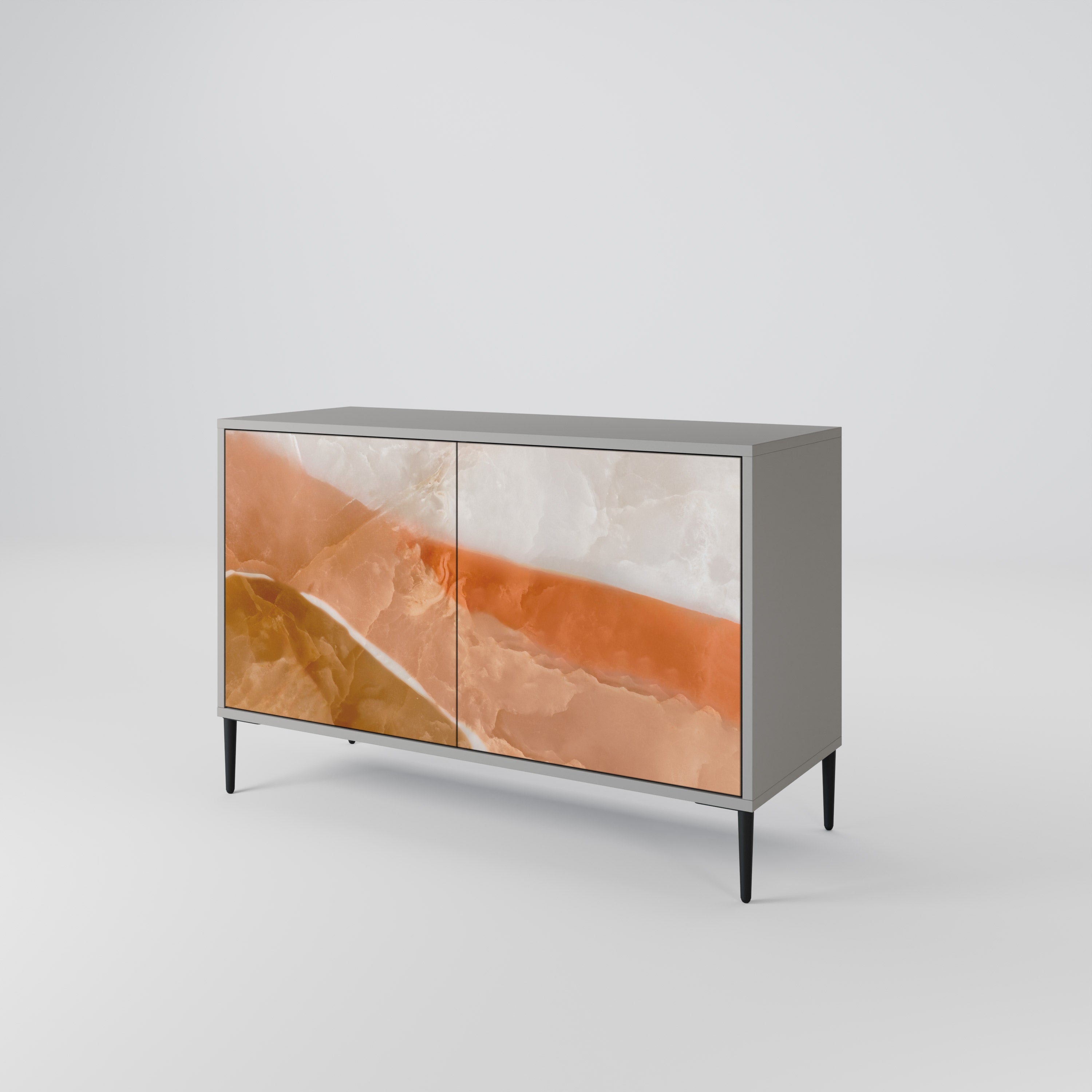 Aparador de 2 puertas Sandhills Splendour en acabado gris