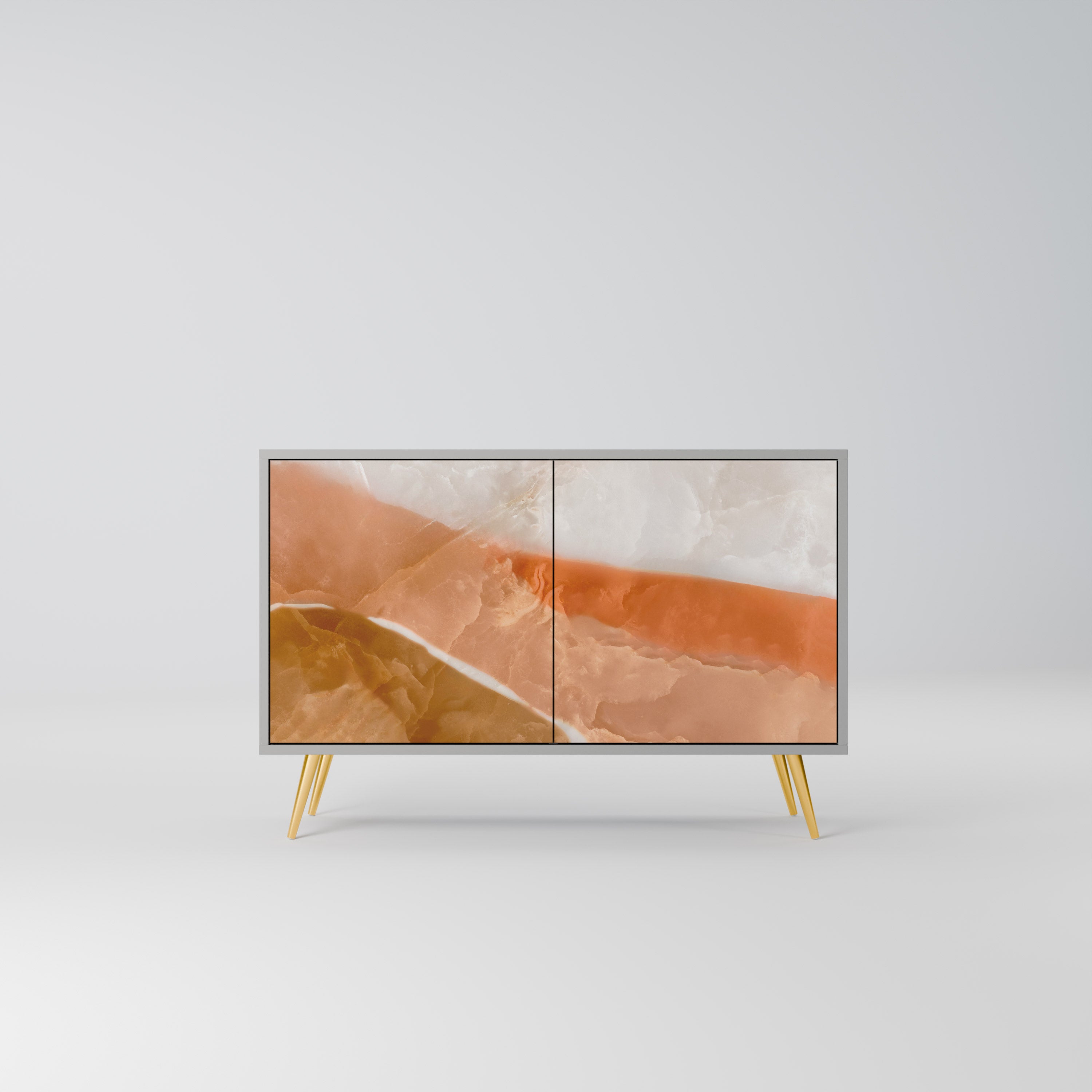 Aparador de 2 puertas Sandhills Splendour en acabado gris