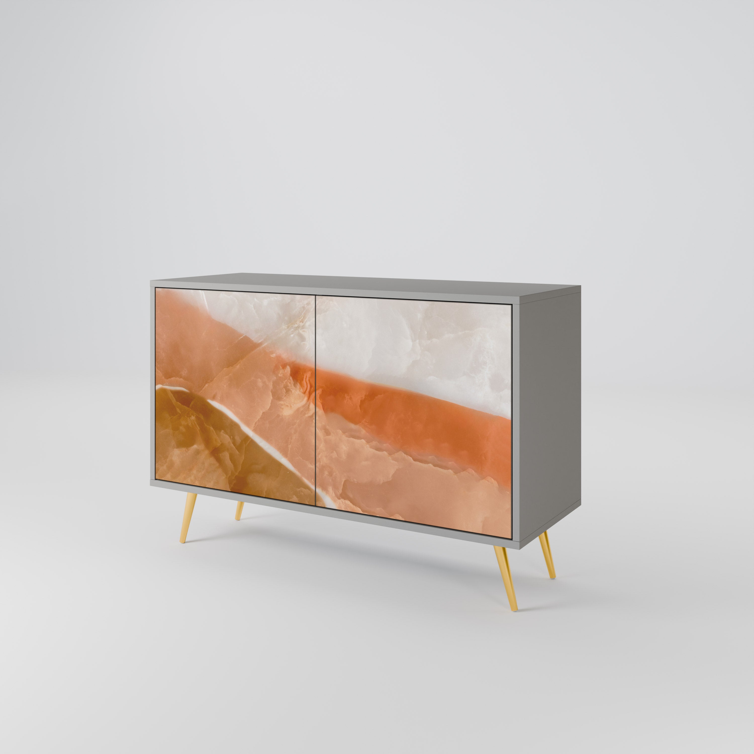 Aparador de 2 puertas Sandhills Splendour en acabado gris