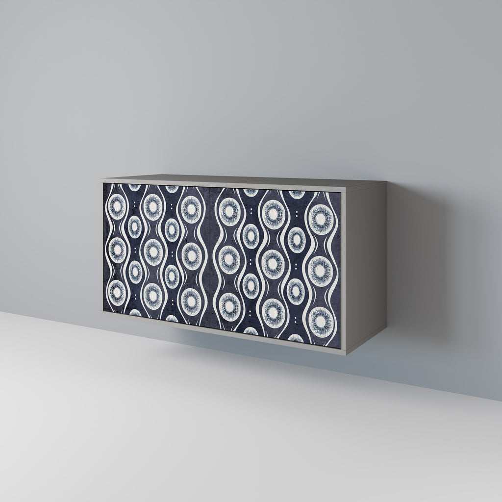 Aparador de 2 puertas GRAPHITE EYES en acabado gris