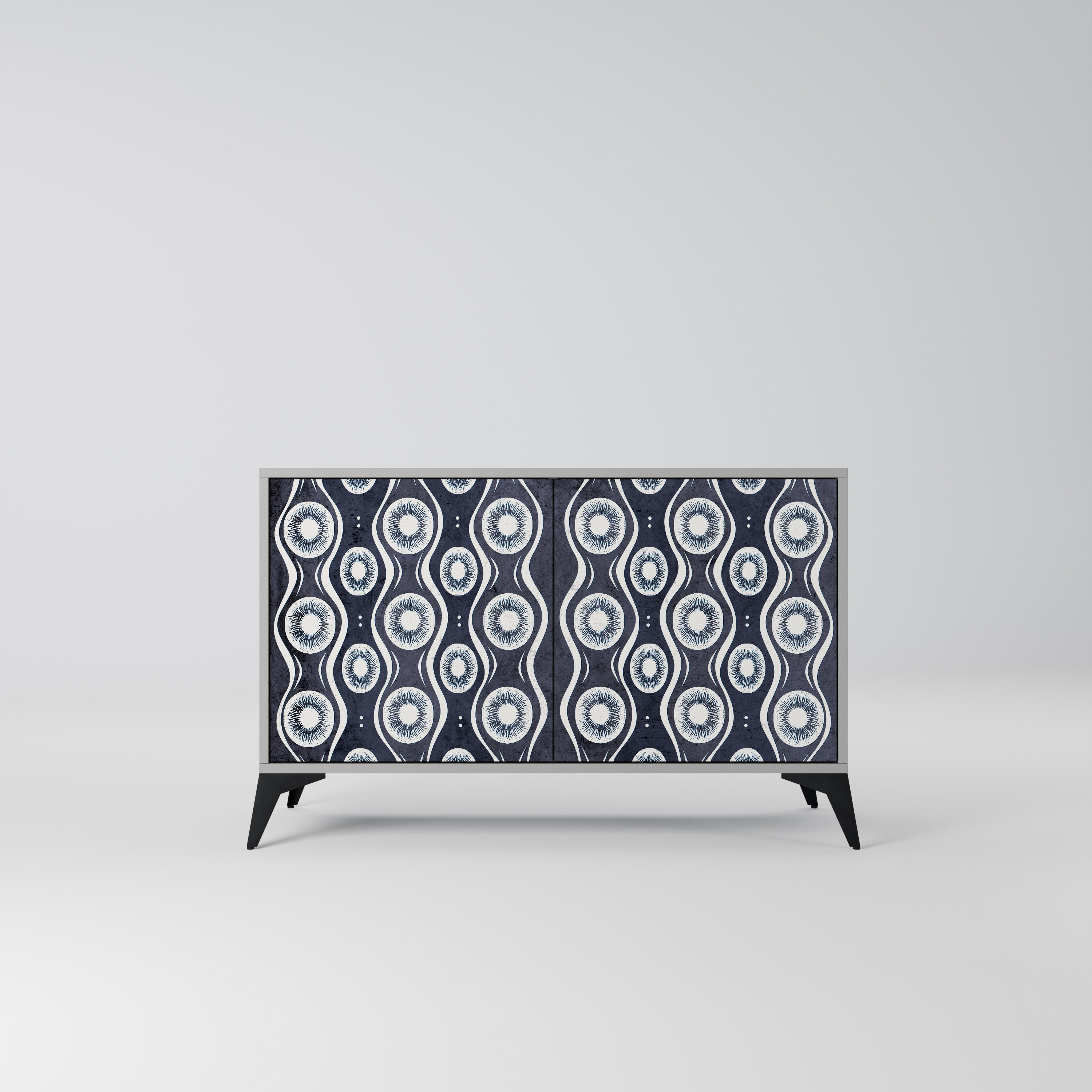 Aparador de 2 puertas GRAPHITE EYES en acabado gris