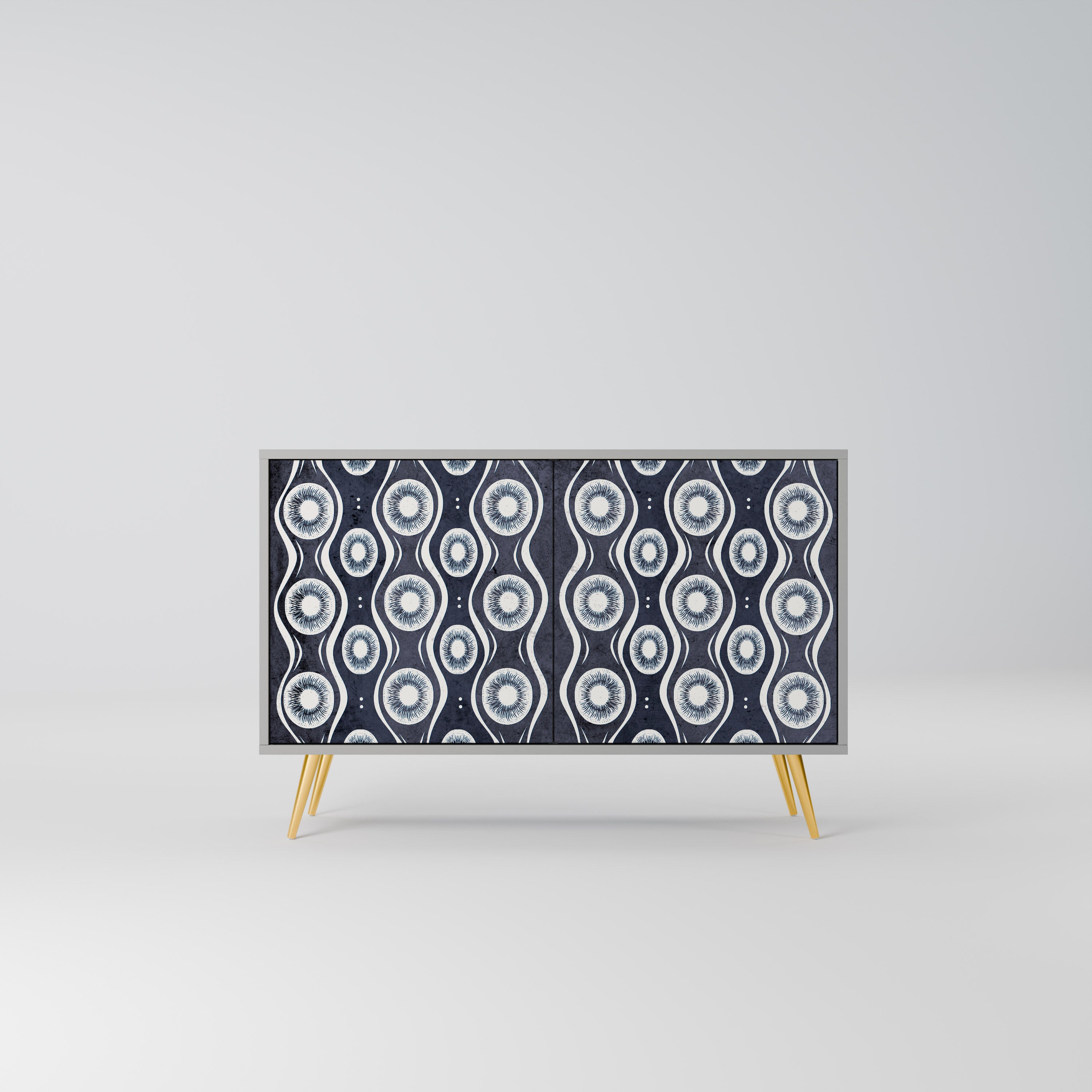 Aparador de 2 puertas GRAPHITE EYES en acabado gris