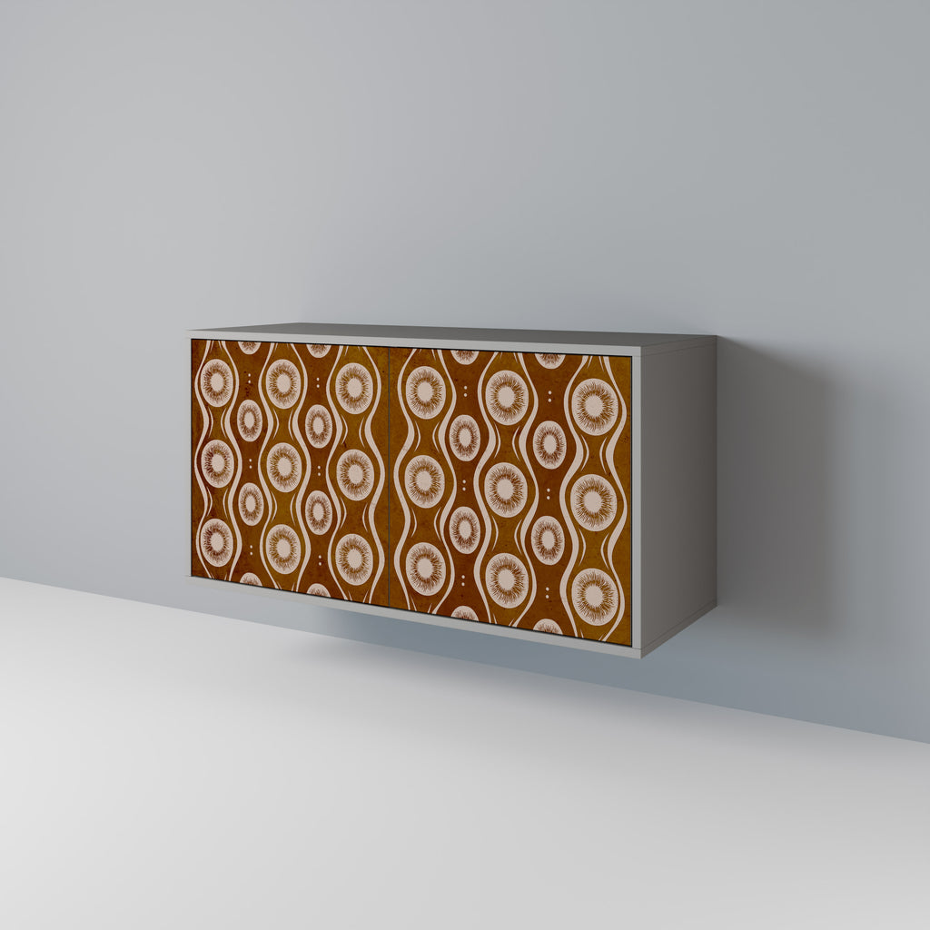 Aparador de 2 puertas BROWN EYES en acabado gris