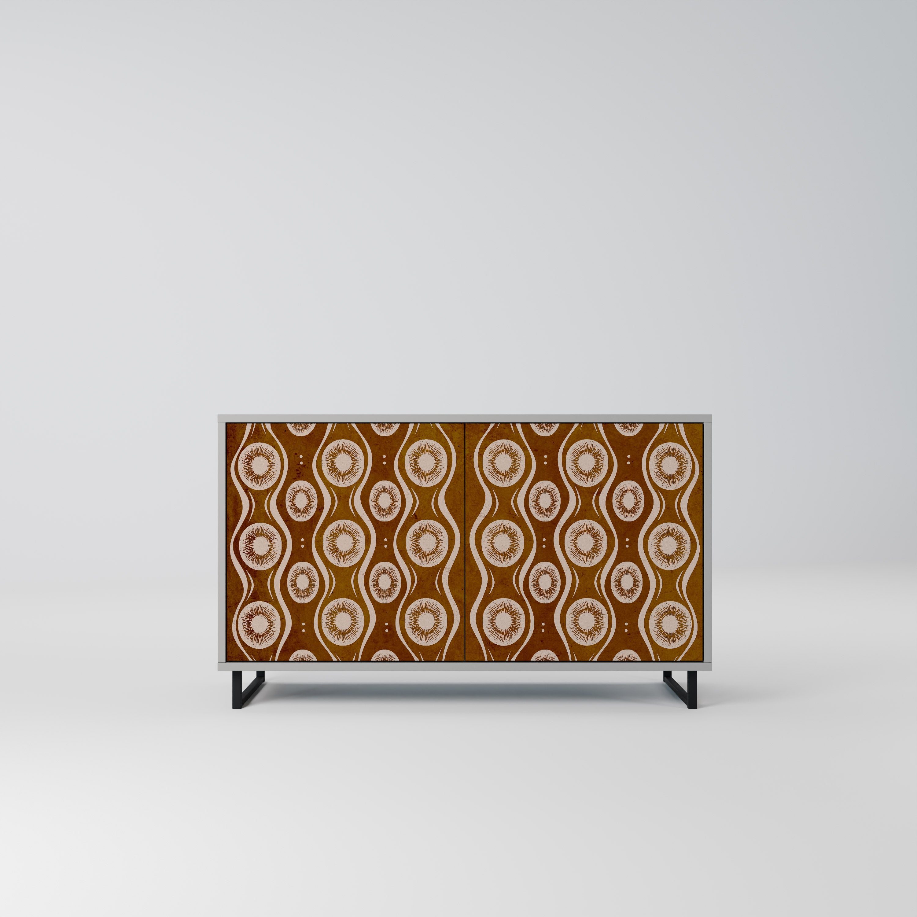 Aparador de 2 puertas BROWN EYES en acabado gris