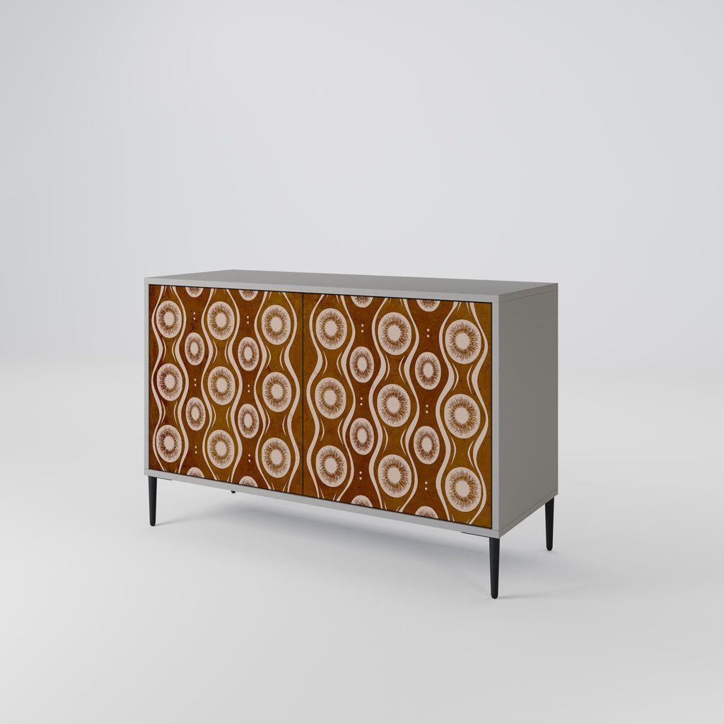 Aparador de 2 puertas BROWN EYES en acabado gris