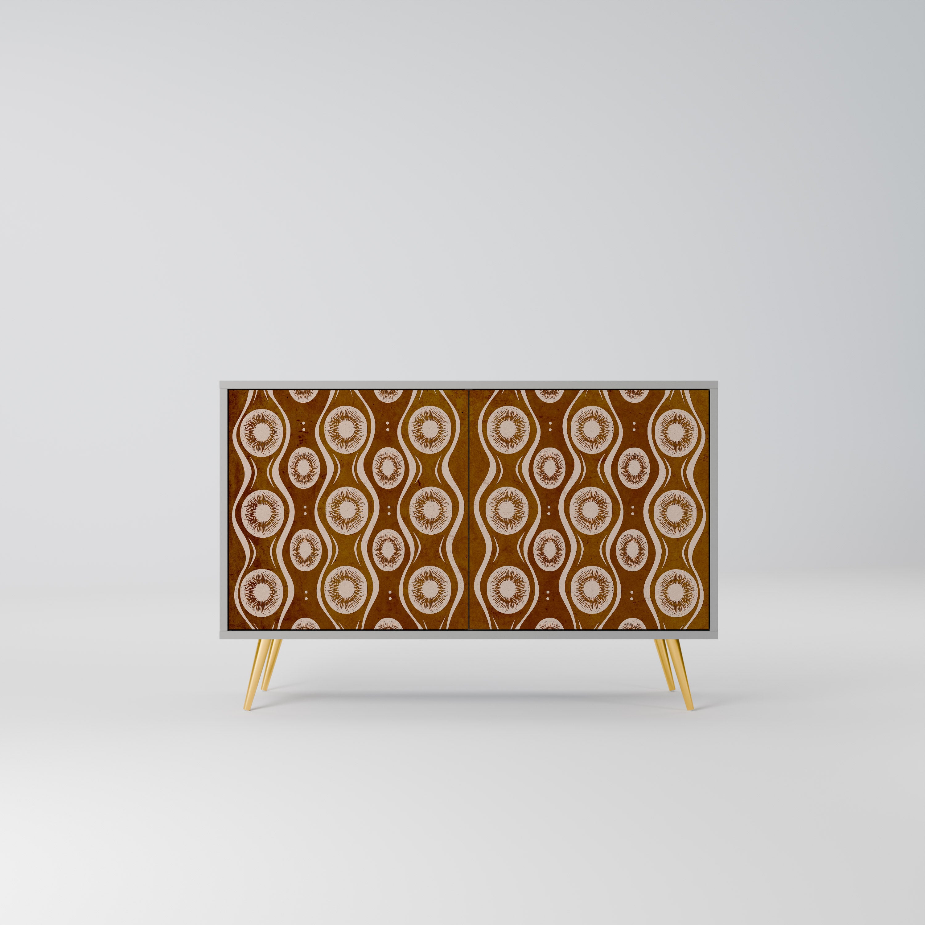 Aparador de 2 puertas BROWN EYES en acabado gris