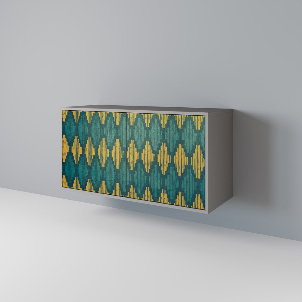 Aparador de 2 puertas POLYGONS en acabado gris