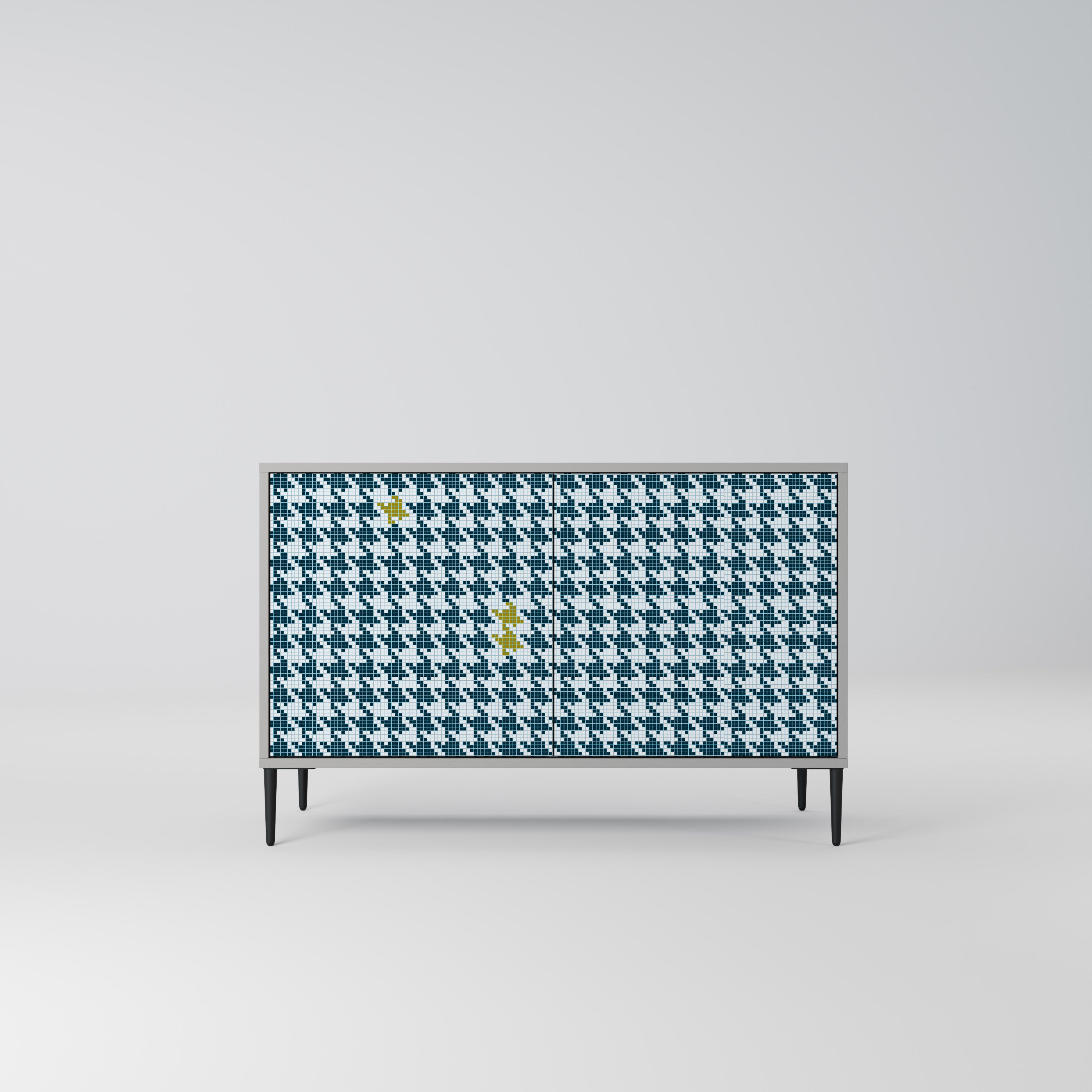 Aparador FUERA DE CONTEXTO de 2 puertas en acabado gris