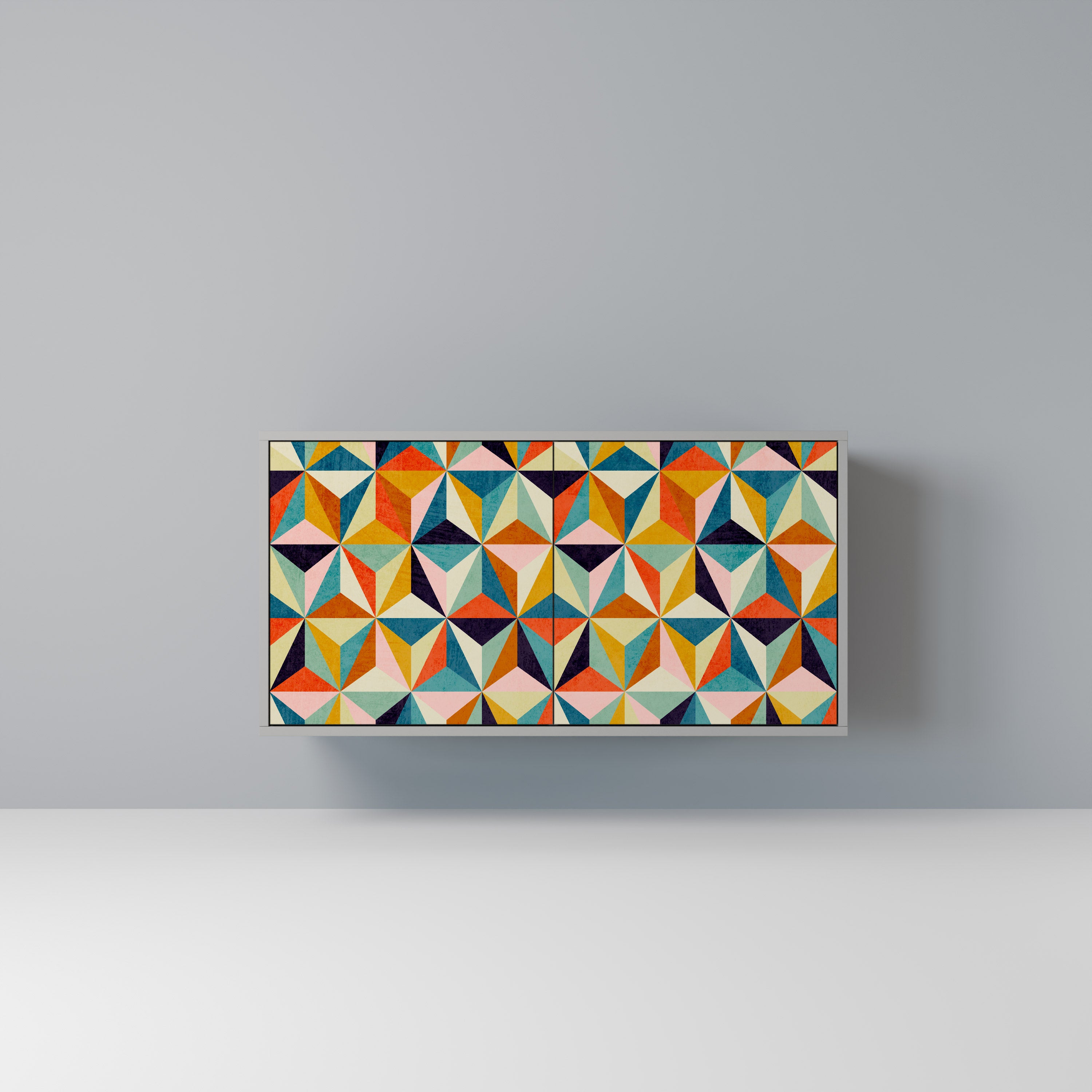 Aparador de 2 puertas TESSELATE TREASURES en acabado gris