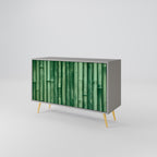 NATURAL GREEN 2-Door Sideboard in Grey Finish