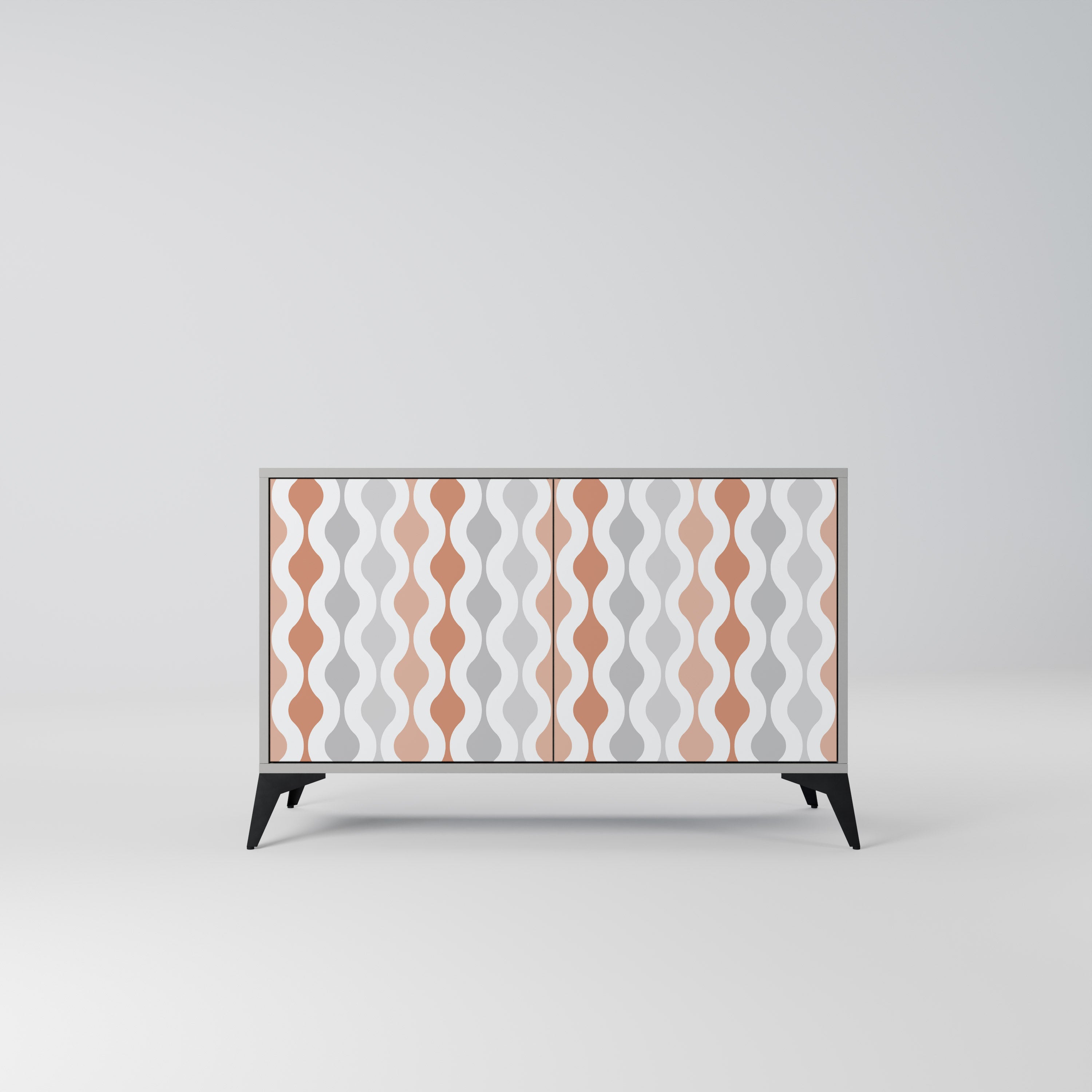 Aparador de 2 puertas HAZY NOSTALGIA en acabado gris