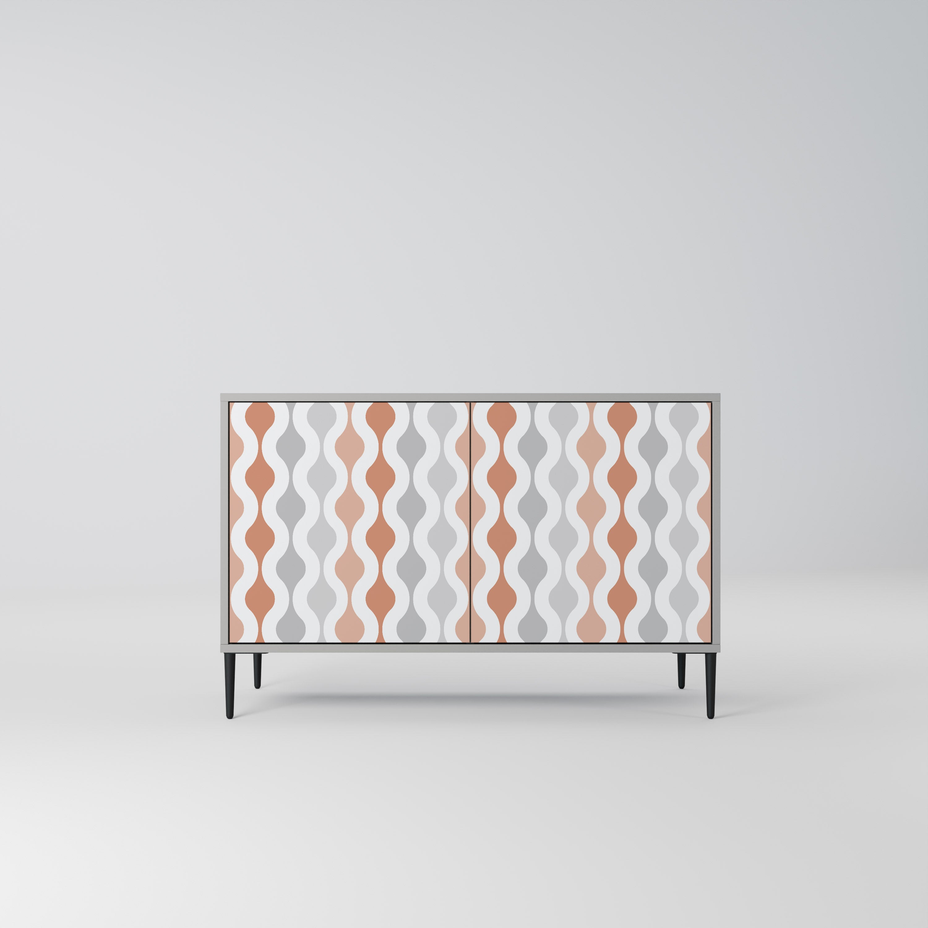 Aparador de 2 puertas HAZY NOSTALGIA en acabado gris