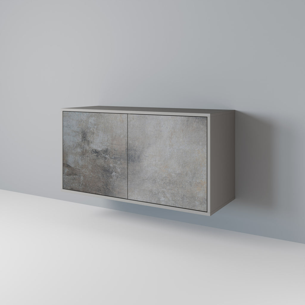 Aparador CONCRETE WALL de 2 puertas en acabado gris